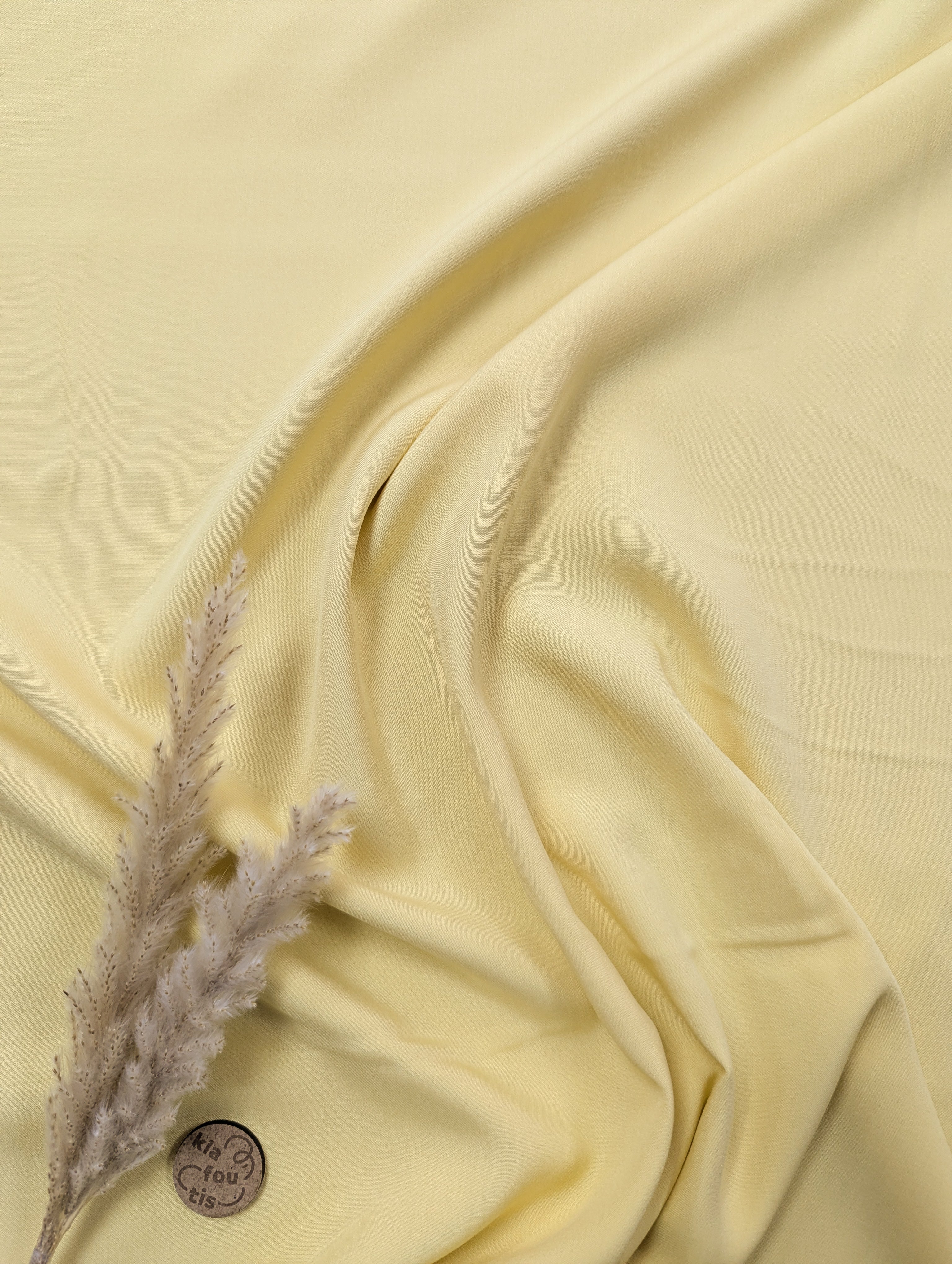 Popeline de viscose - Jaune pastel
