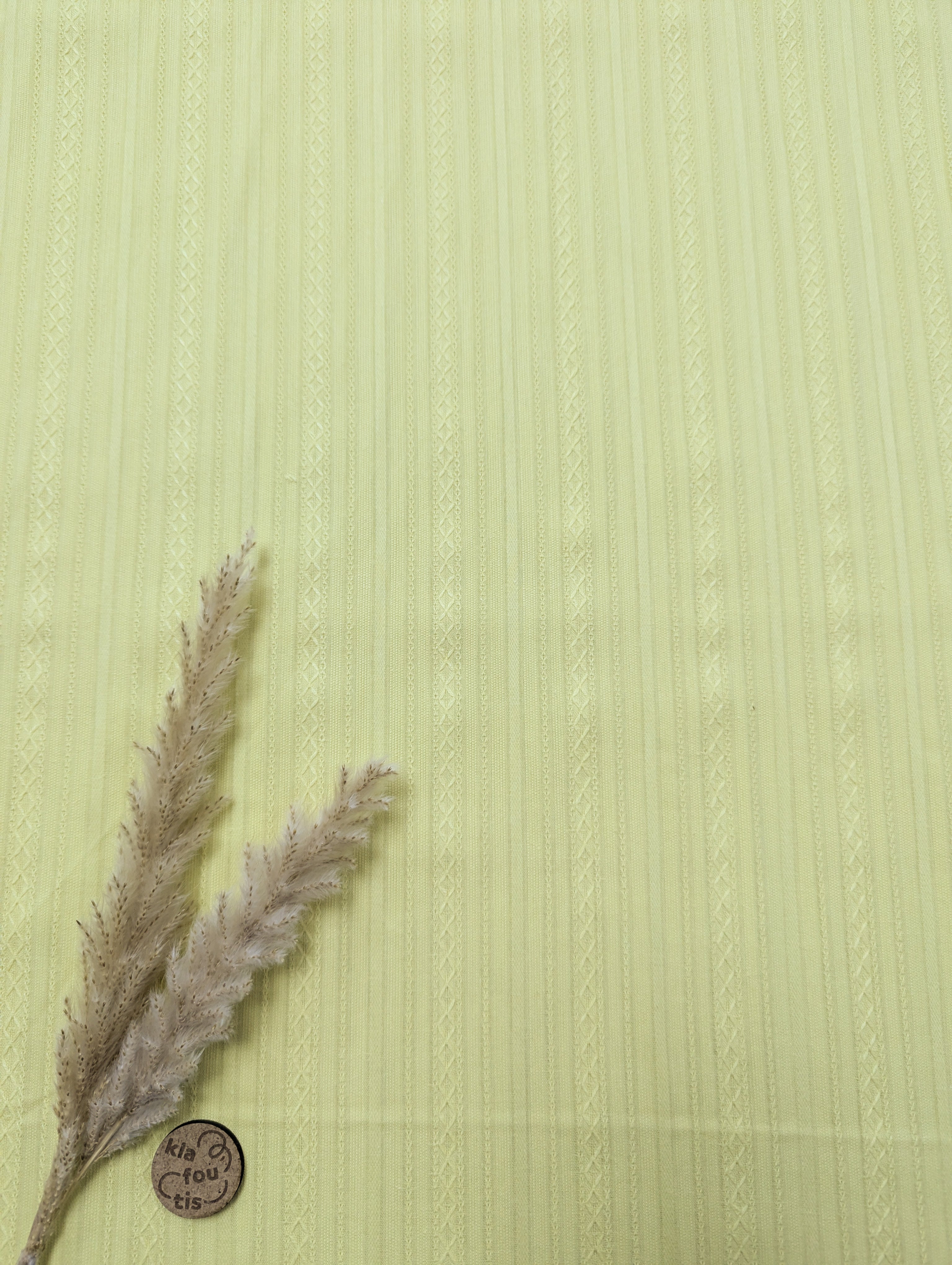 Broderie anglaise fine - jaune