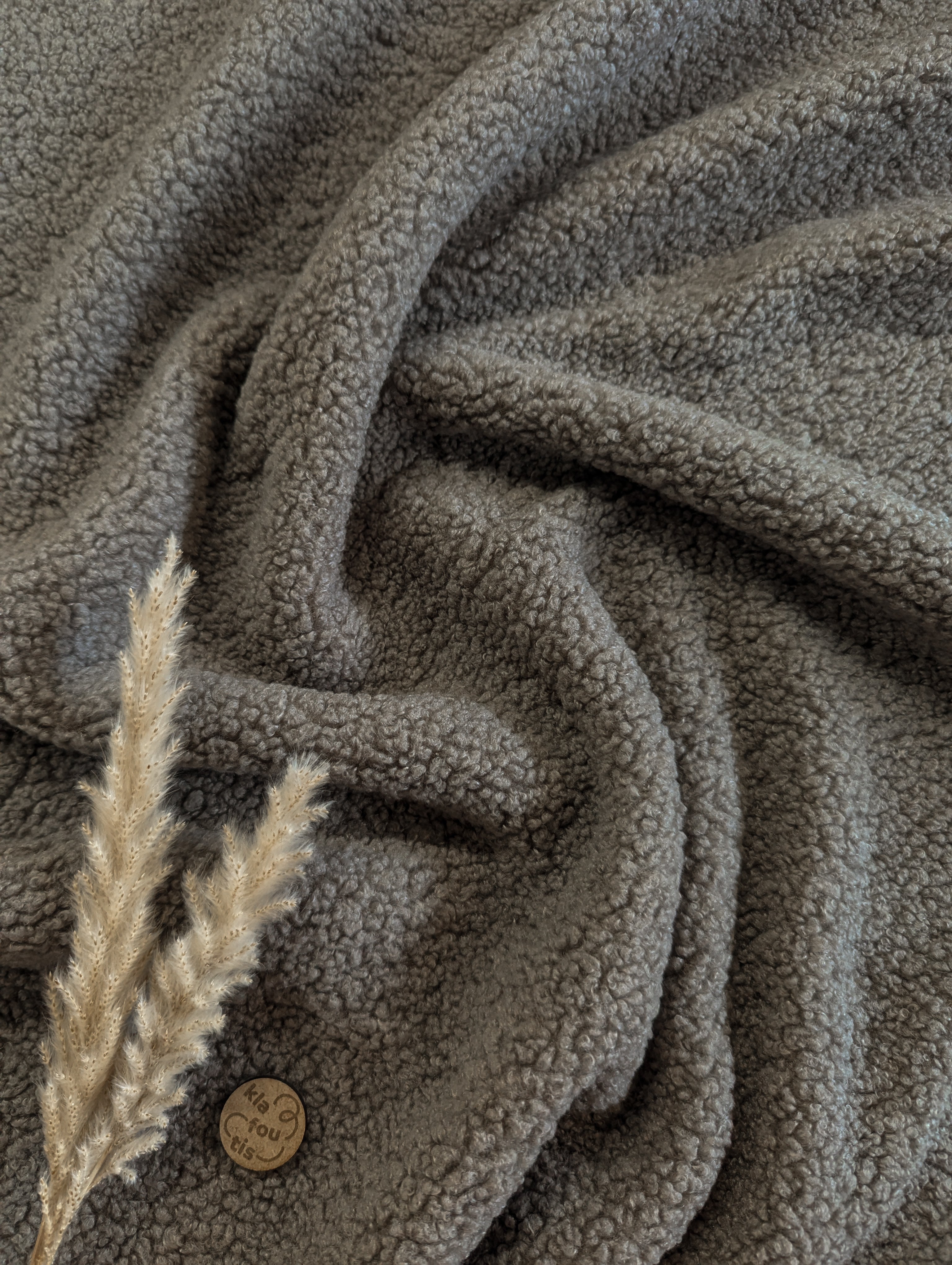 Teddy bouclé - taupe gris