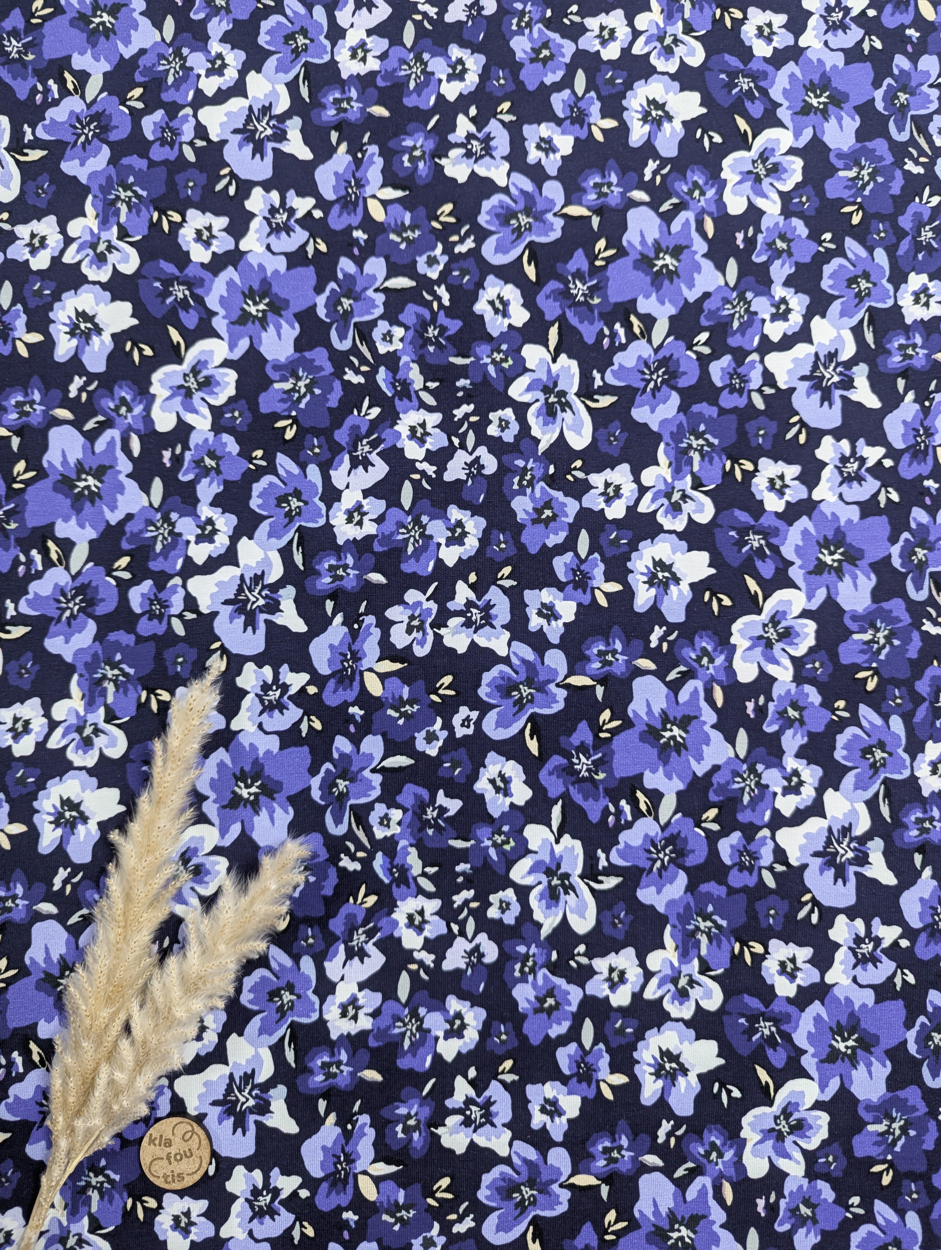 Jersey de coton bleu marine - féminité