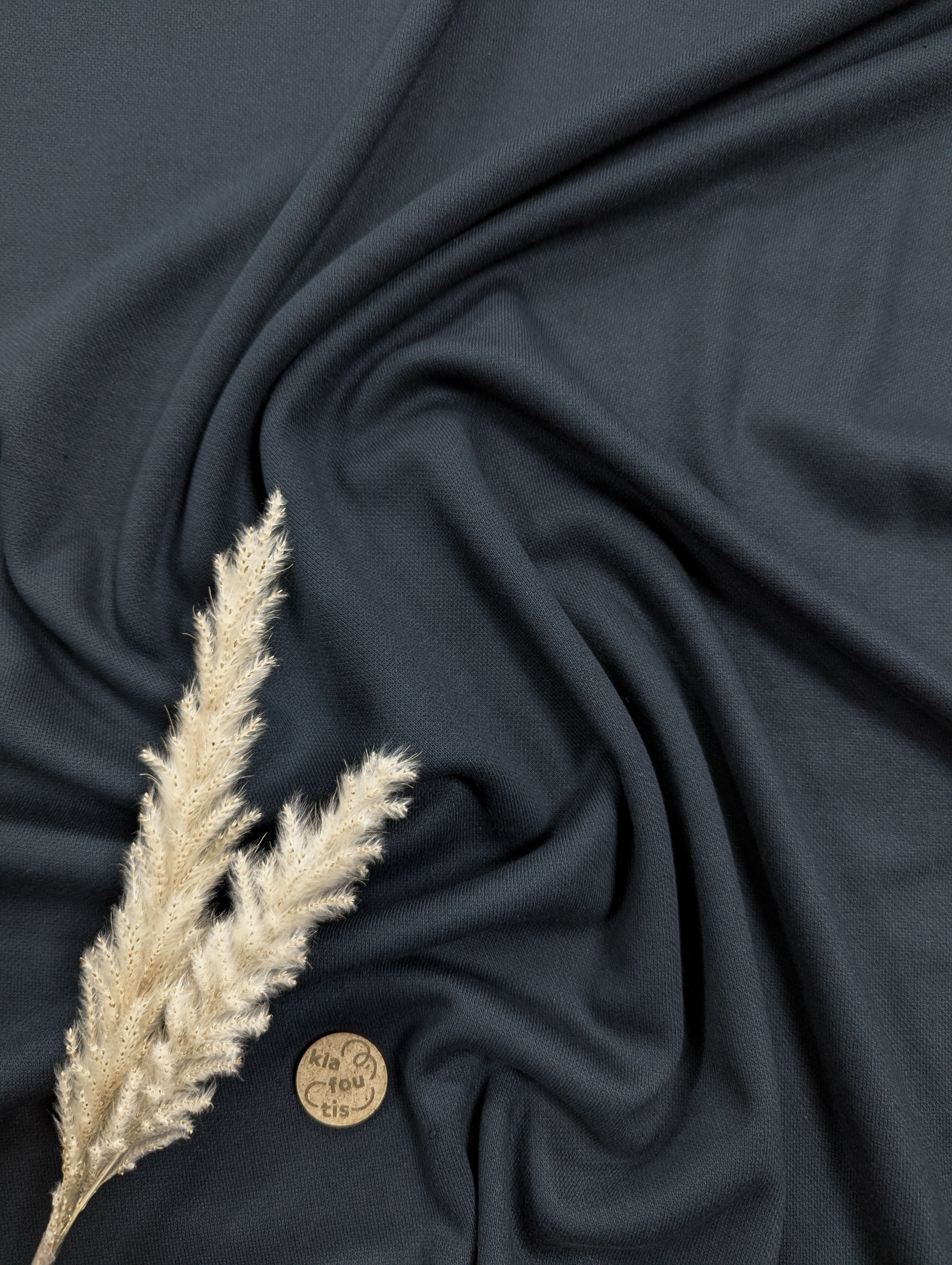 Maille épaisse fluide - effet piqué - noir