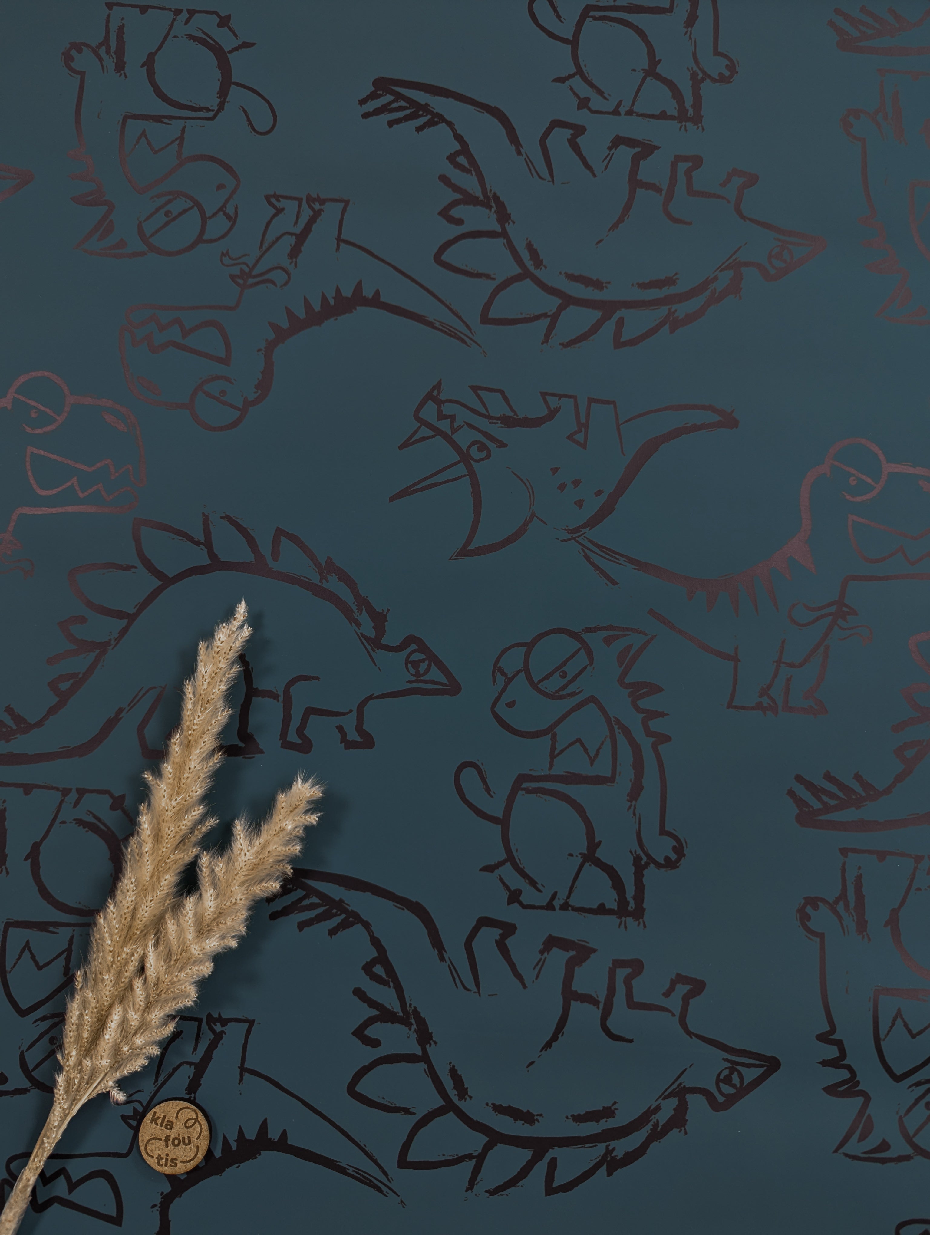 Imperméable doux pétrole - grands dinos