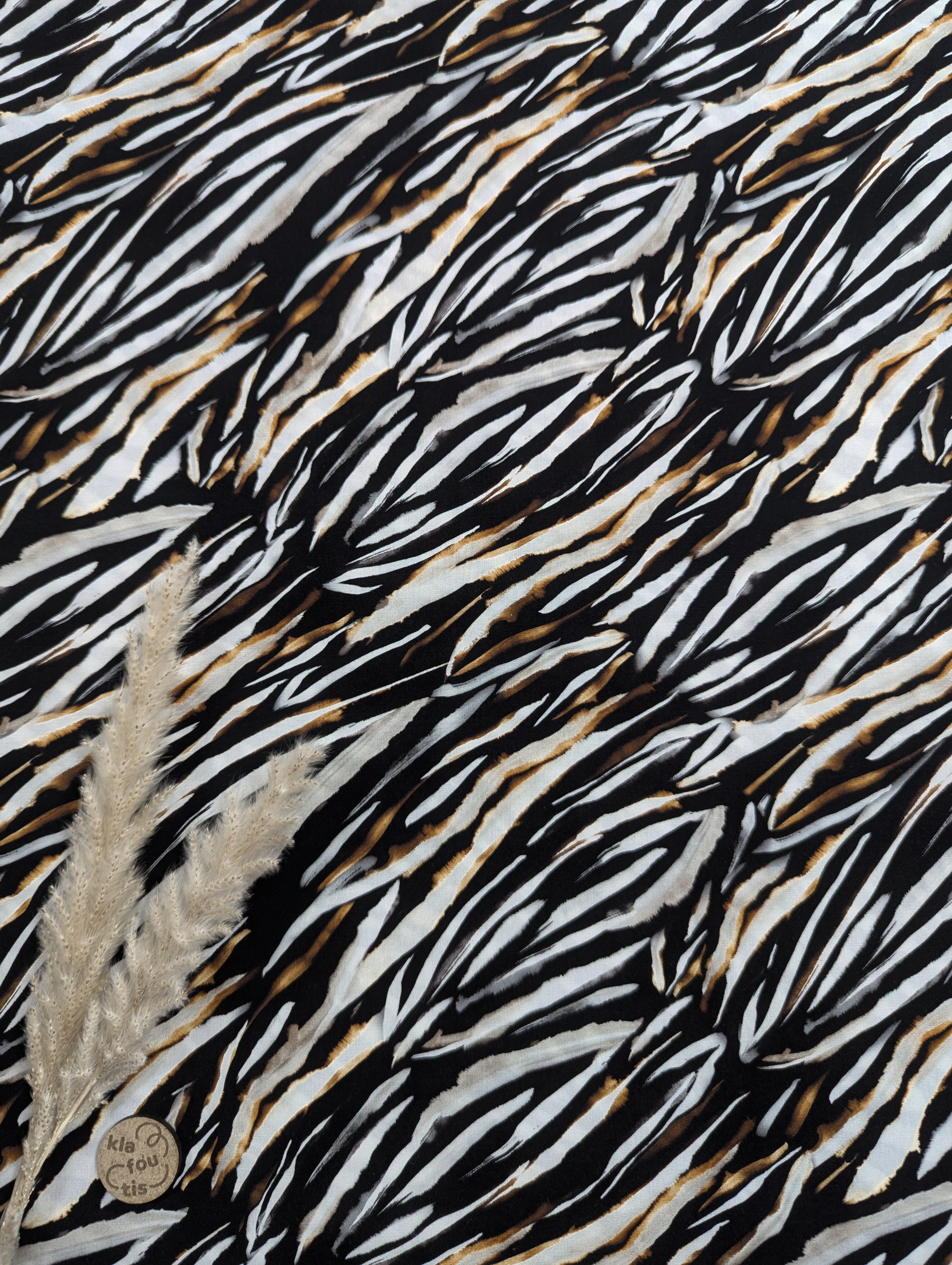 Popeline de viscose - effet sauvage