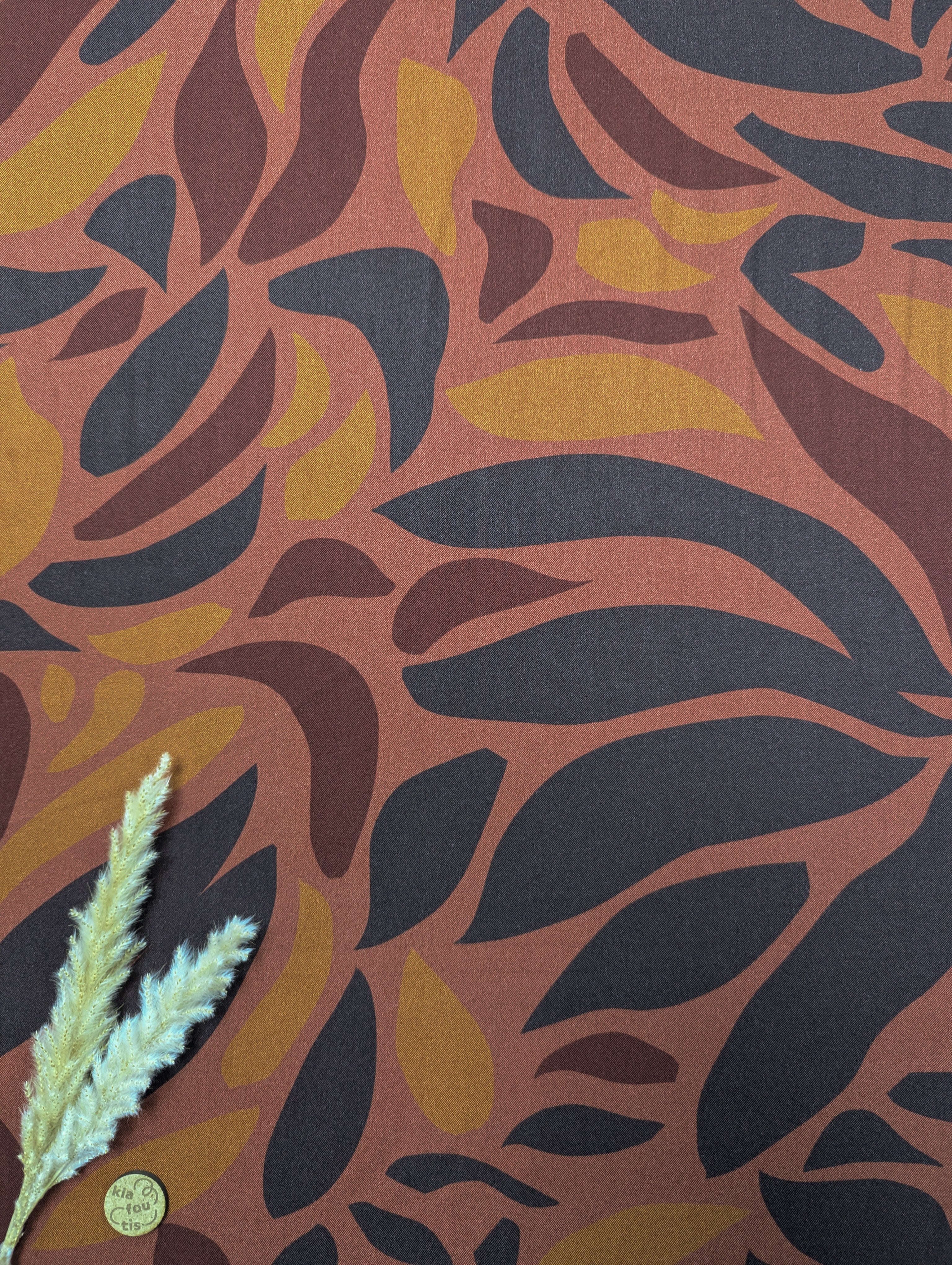 Twill de viscose - chaleur ardente