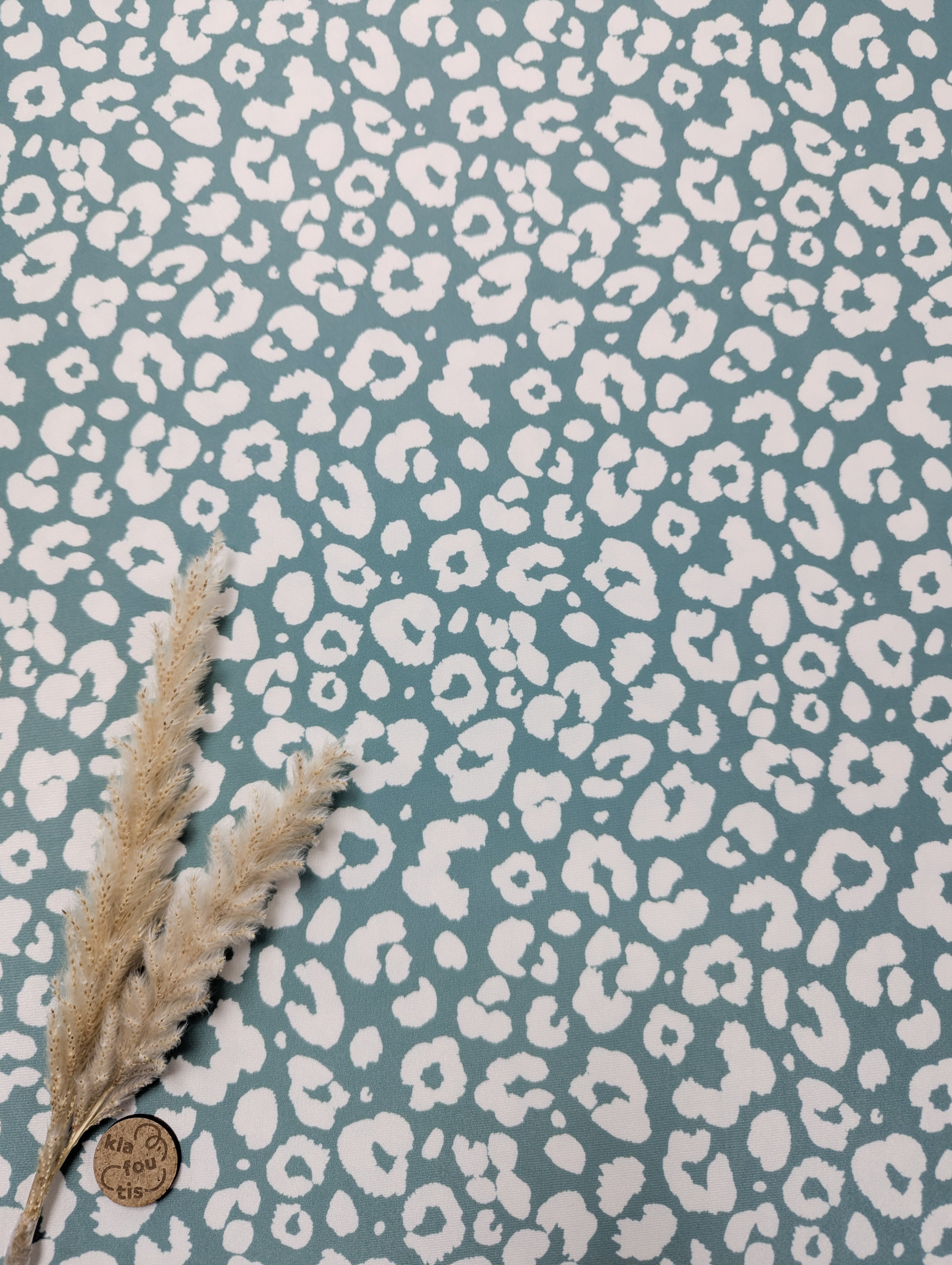 Lycra anti-UV upcyclé eucalyptus - Taches sauvages