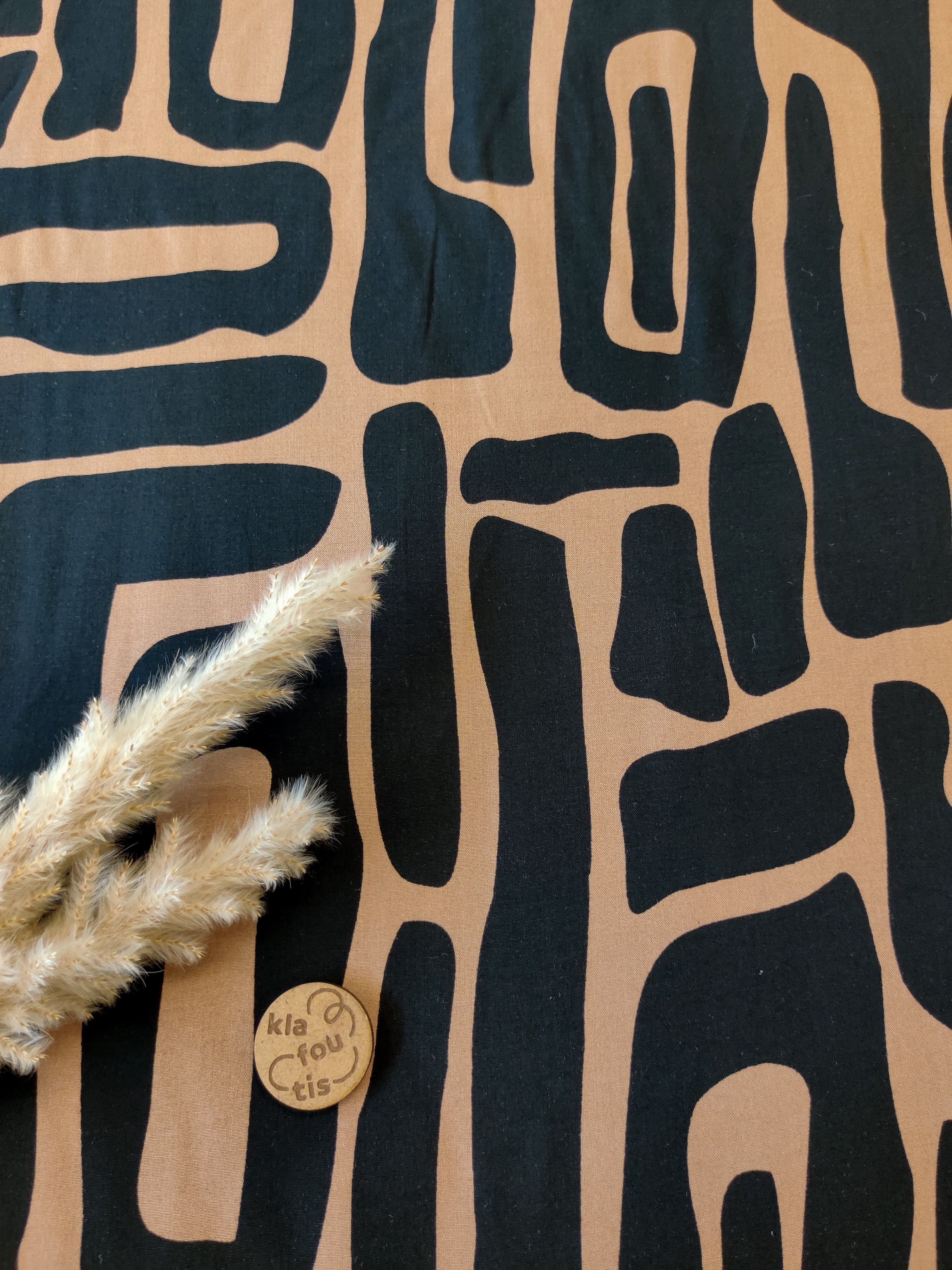 Popeline de viscose camel - Chemins secrets