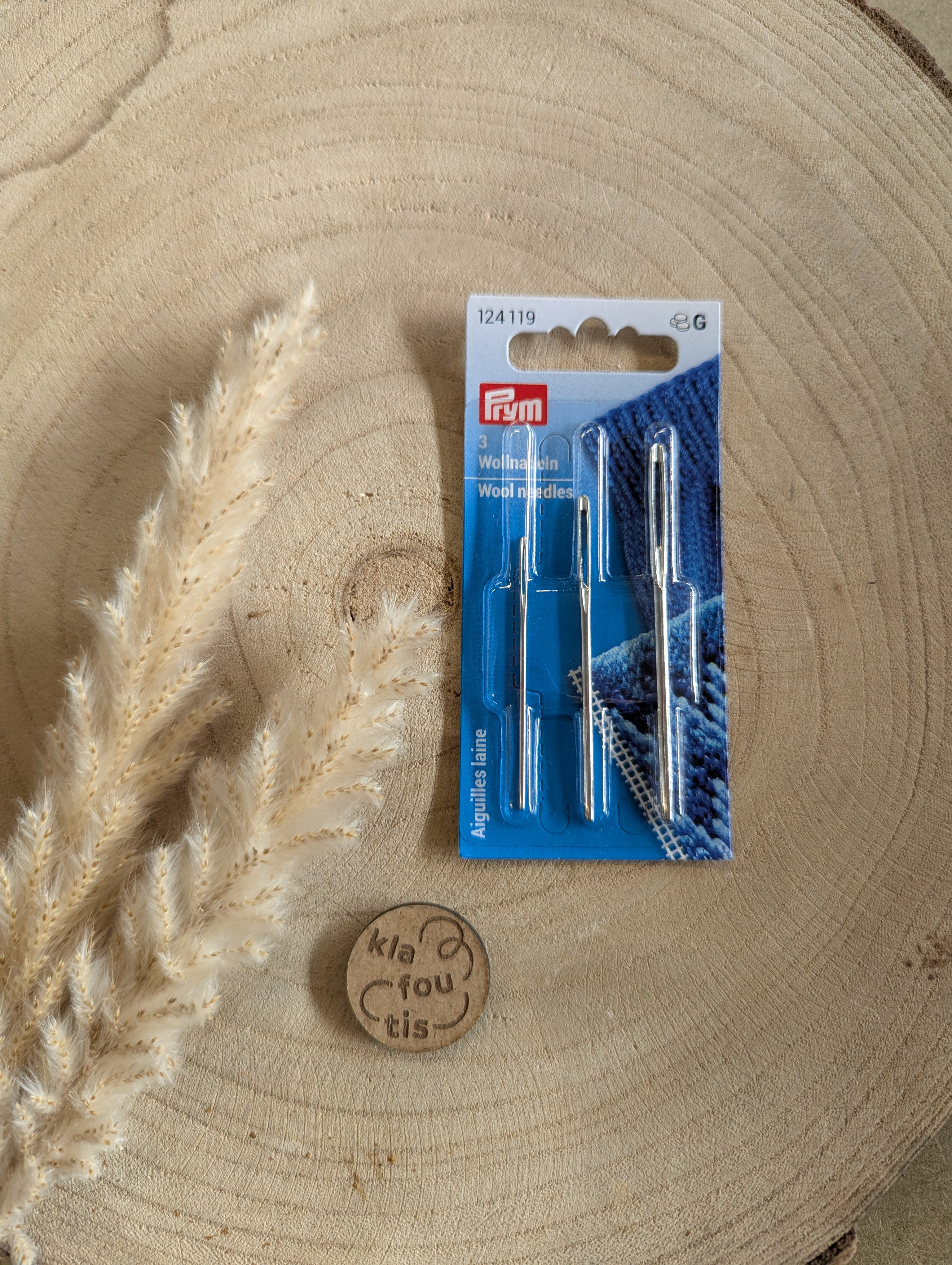 Aiguilles à laine 3 pièces - métal