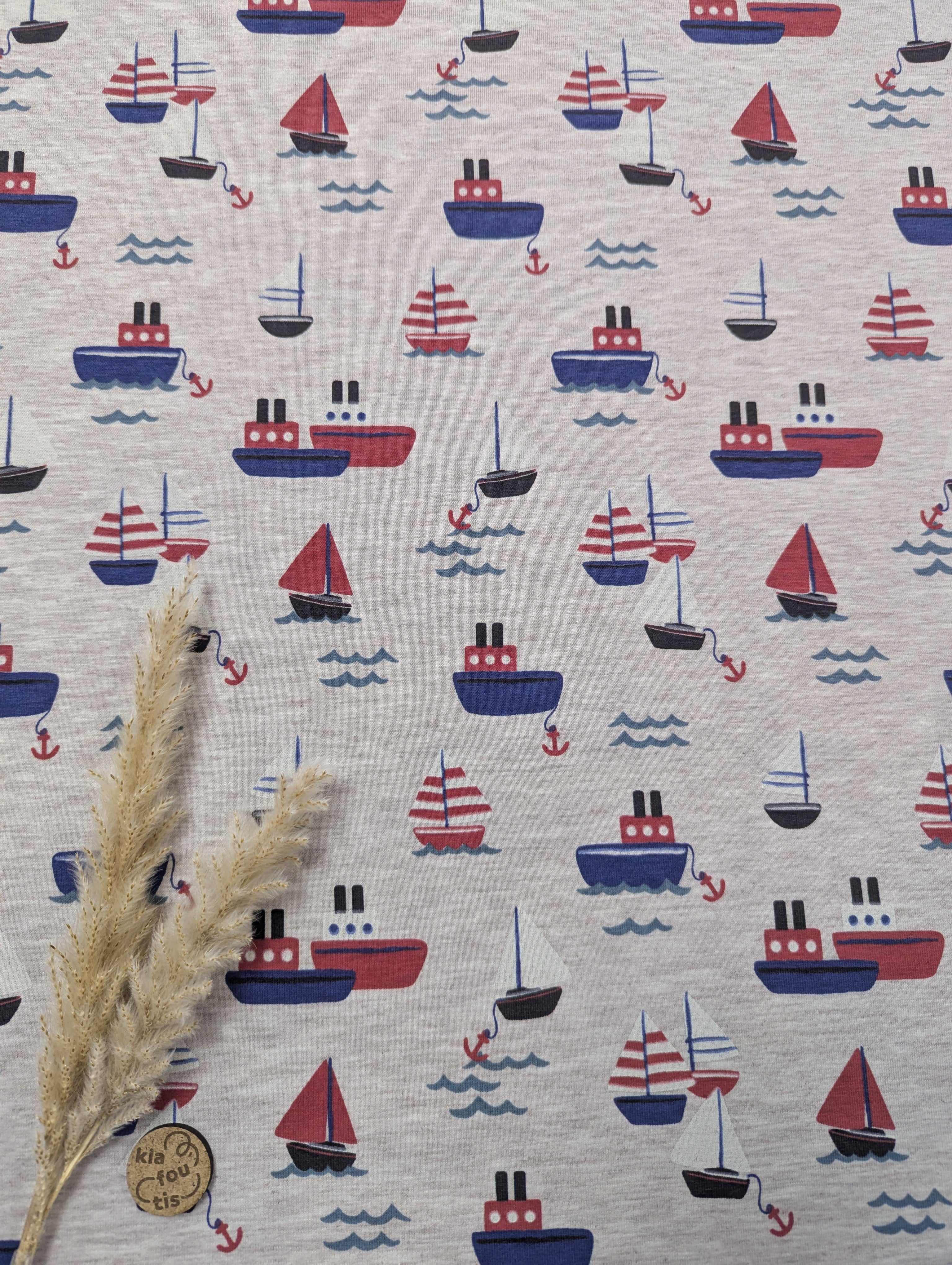 Jersey beige chiné - Voyage en mer