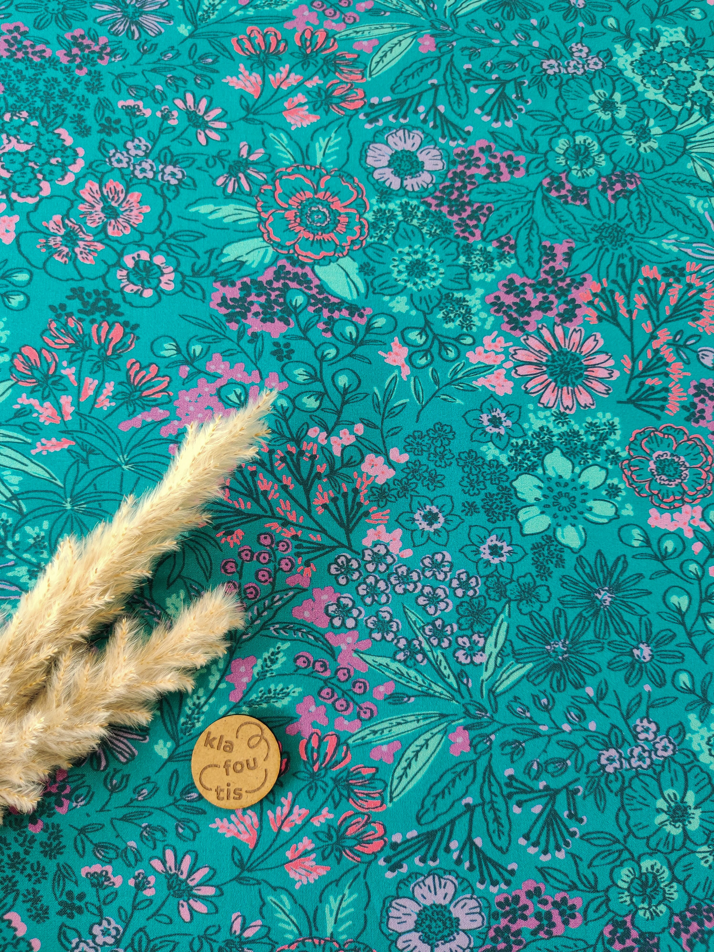 Popeline de coton - Chant de feuillages