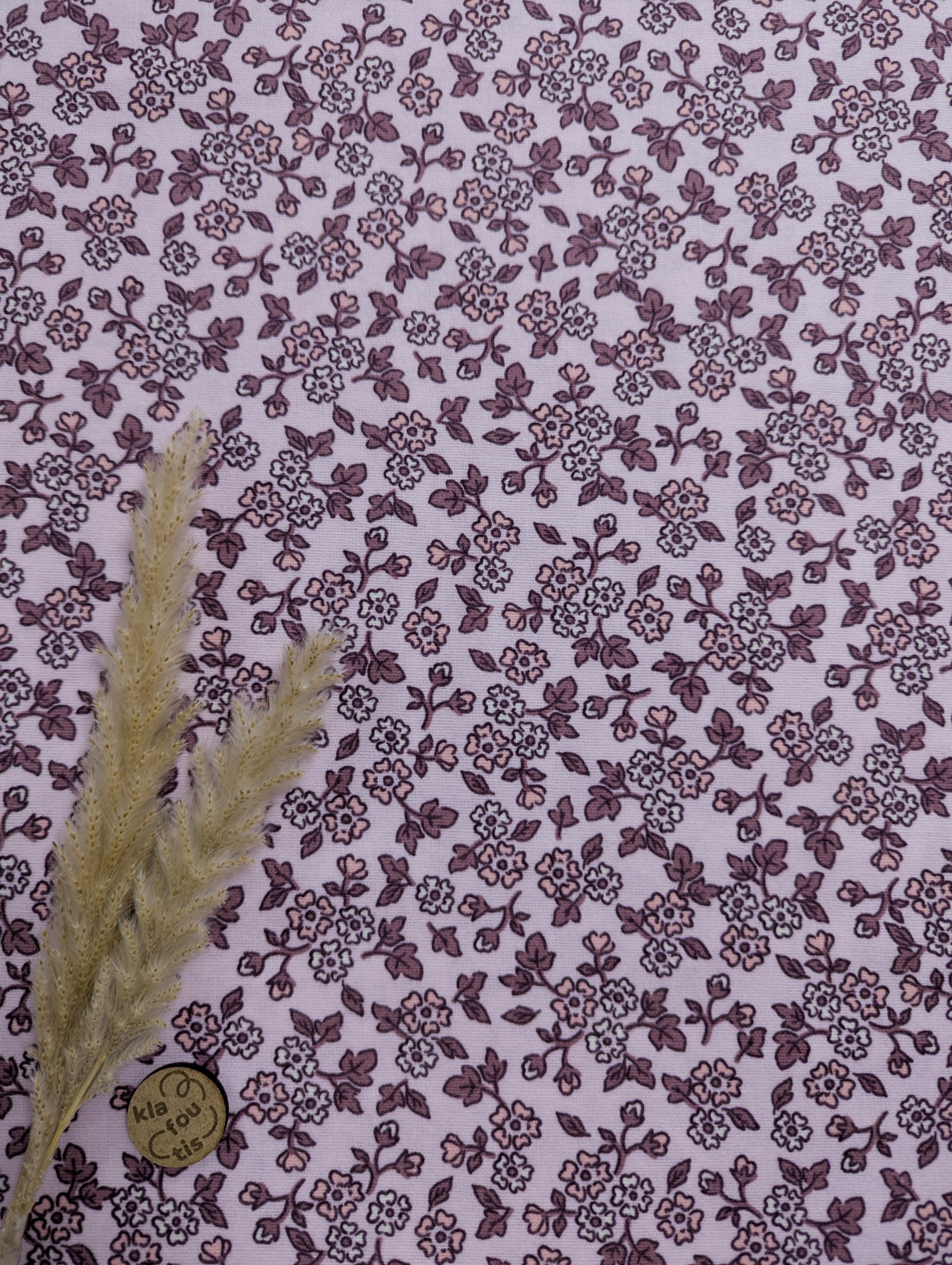 Flanelle de coton rose et mauve - délicatesse