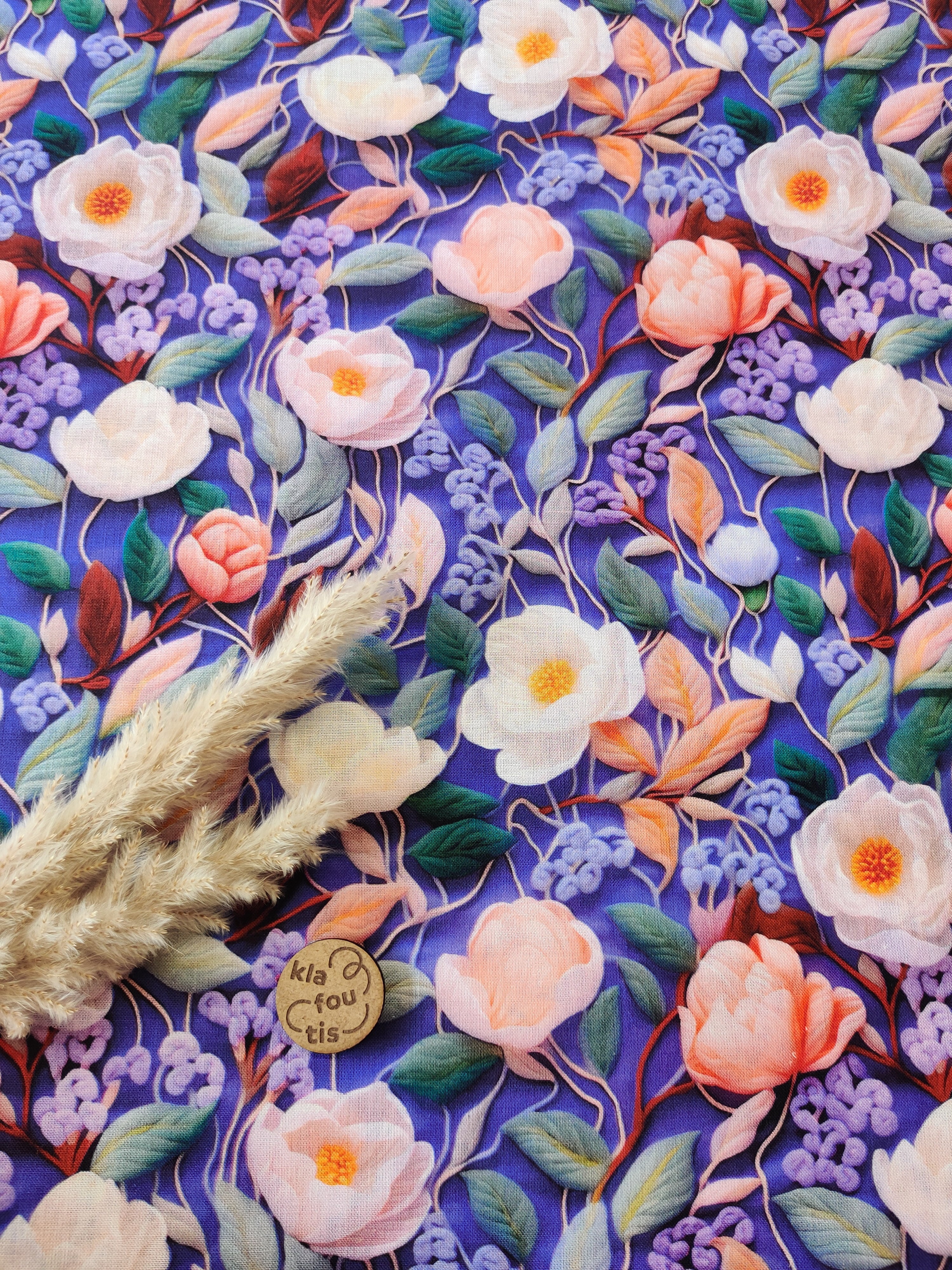 Popeline de viscose - Nuit en fleurs