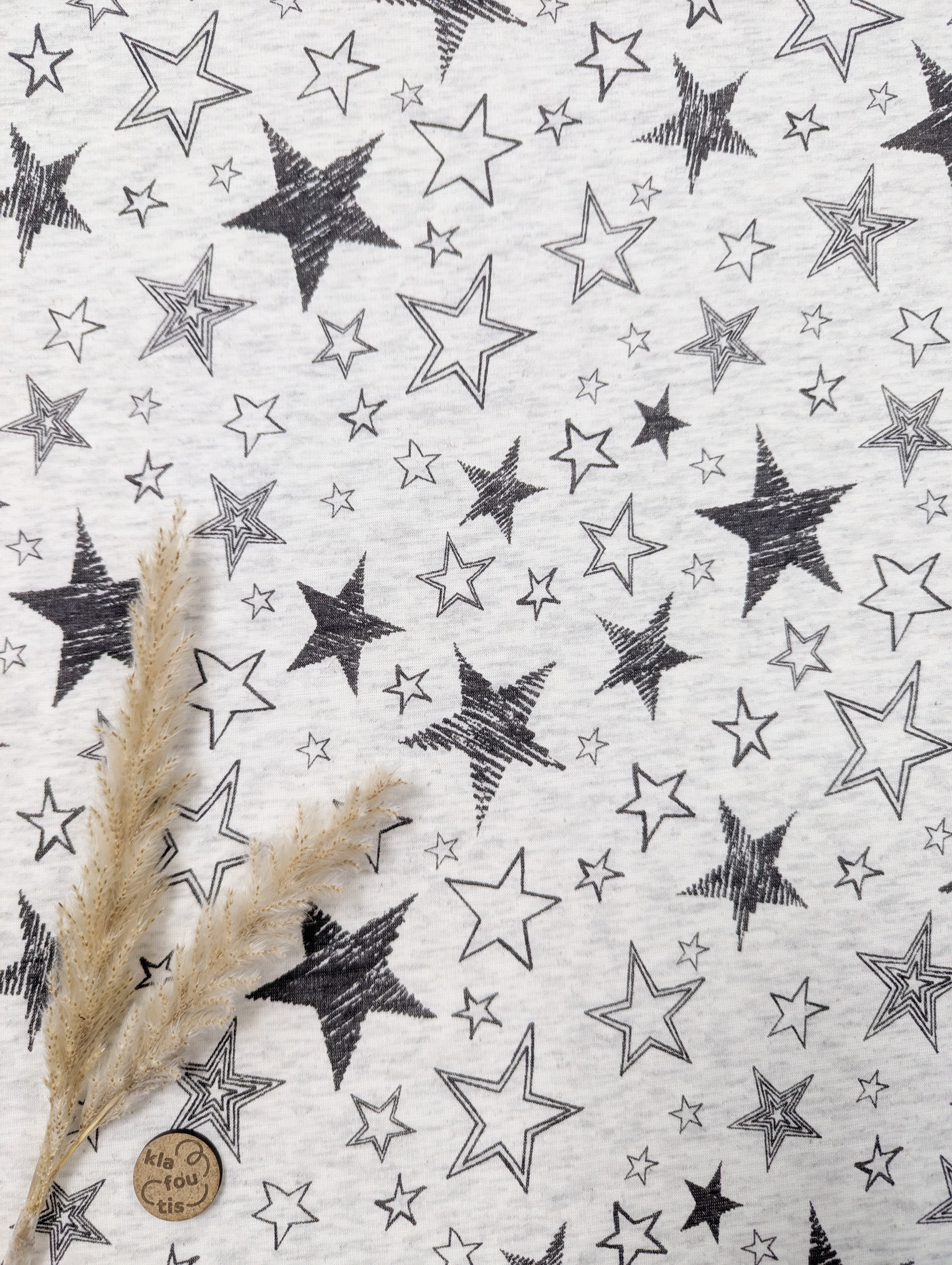 Sweat polaire alpin écru chiné - dans les étoiles