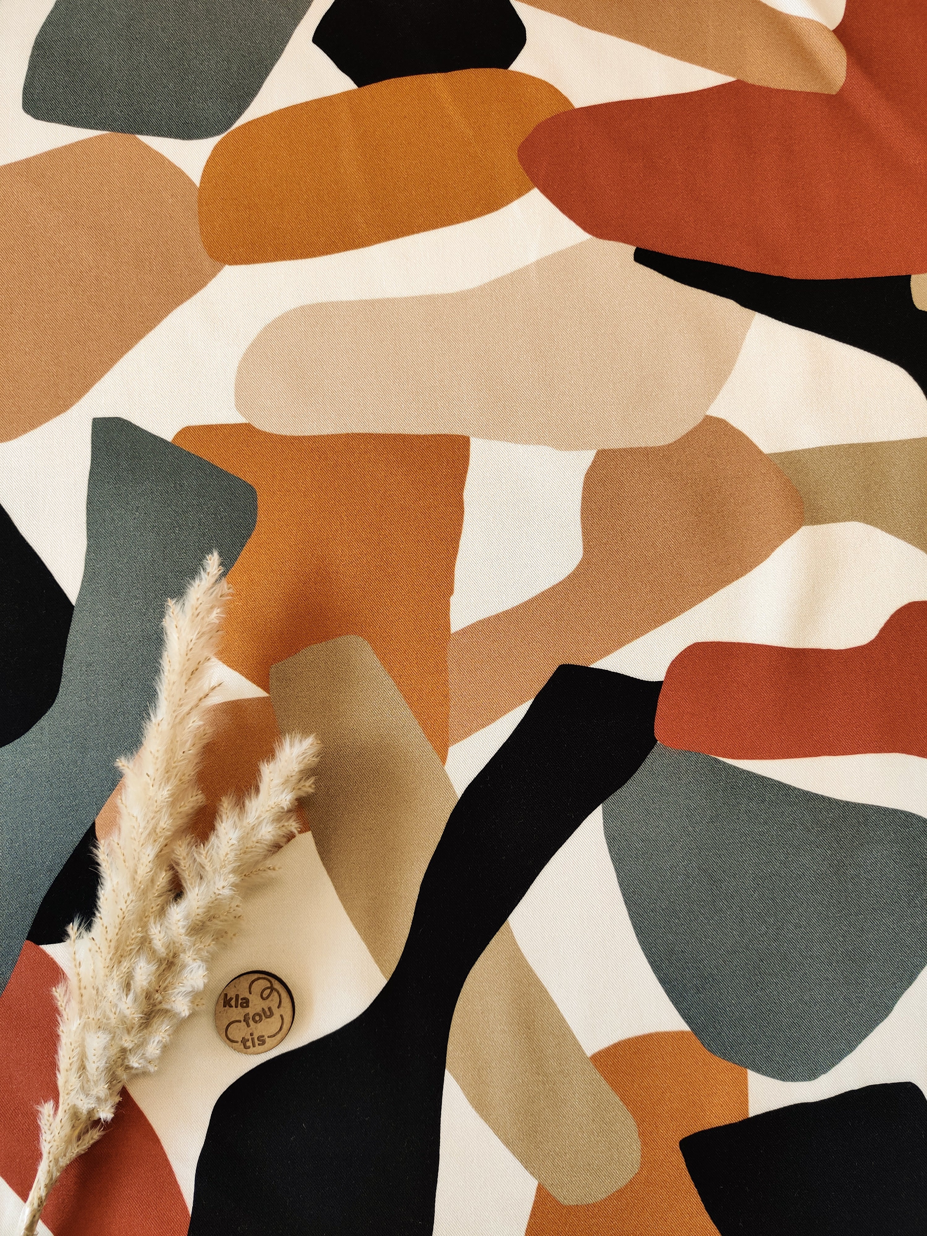 Twill de viscose - Terre en éclats