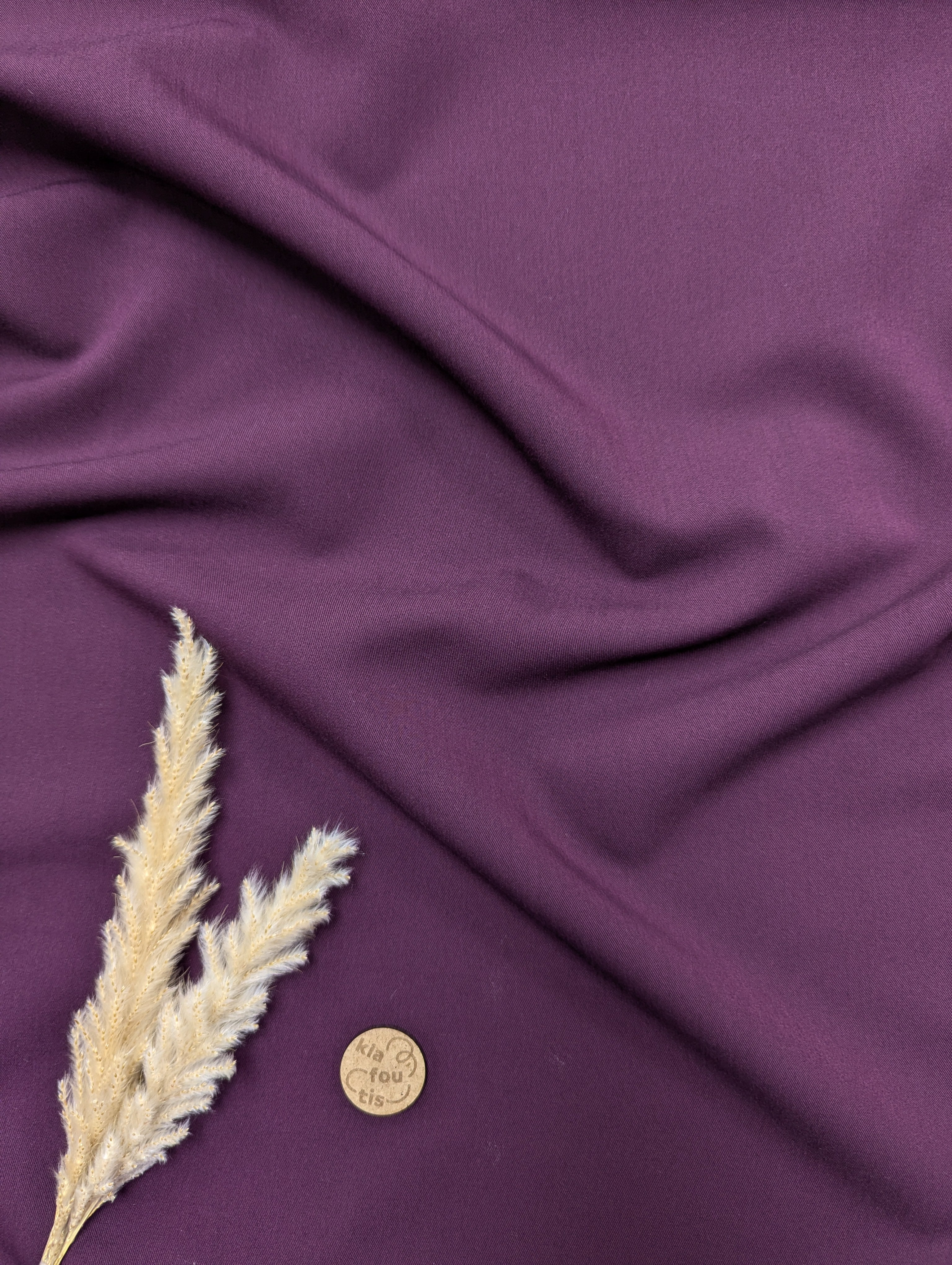 Gabardine légère - Aubergine