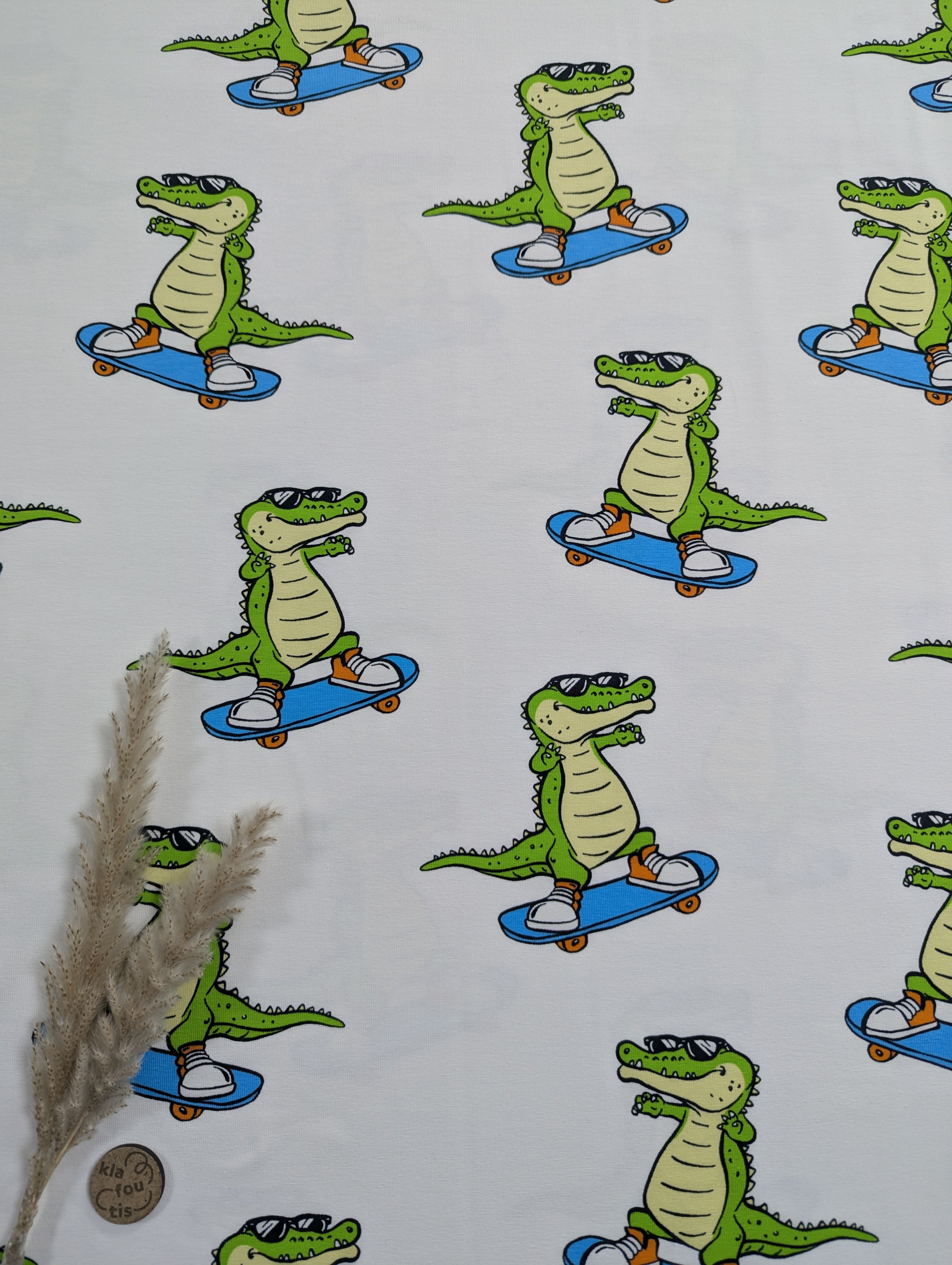 Jersey de coton écru - Crocro en skate