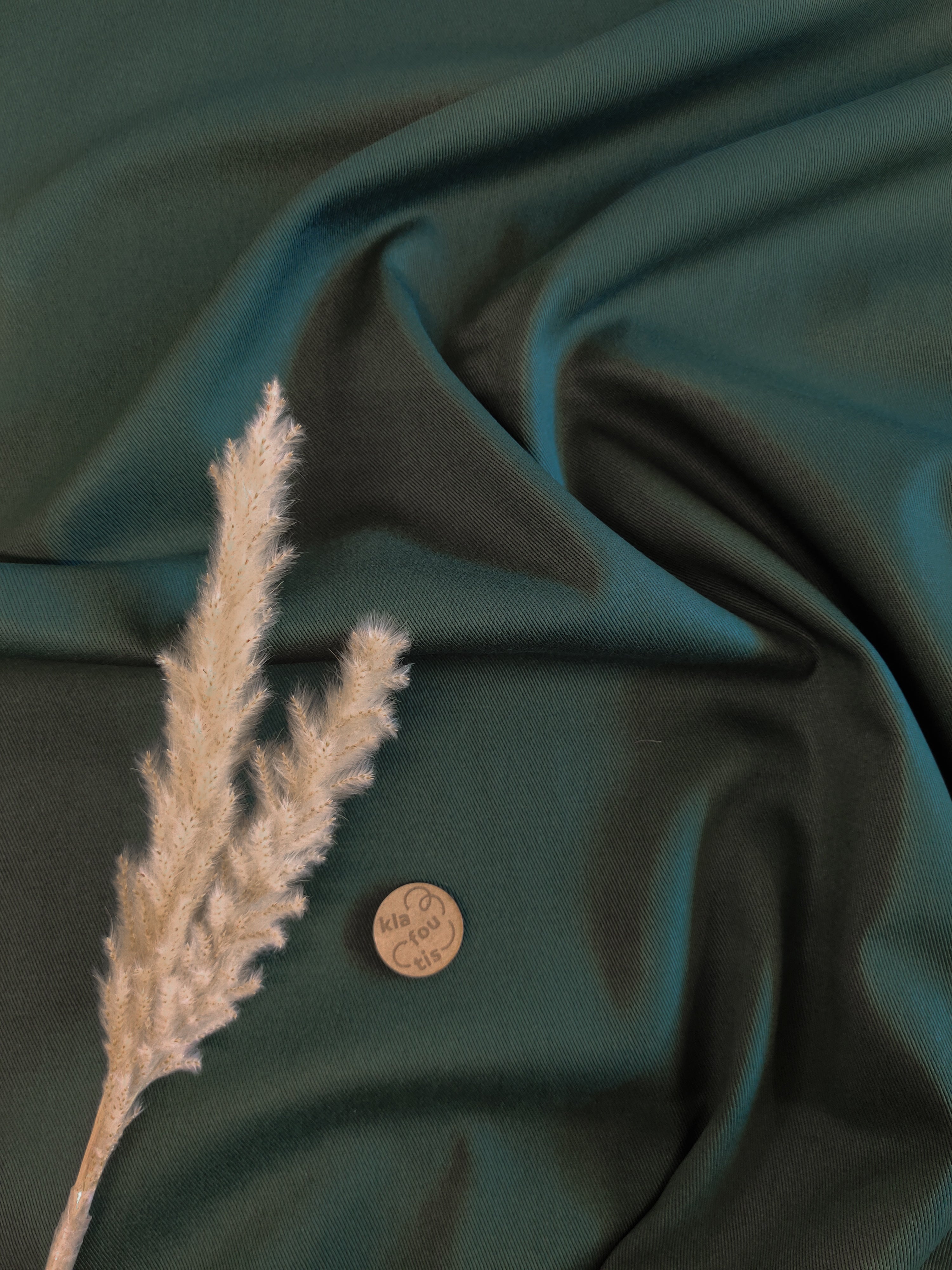 Sergé de coton - Vert sapin