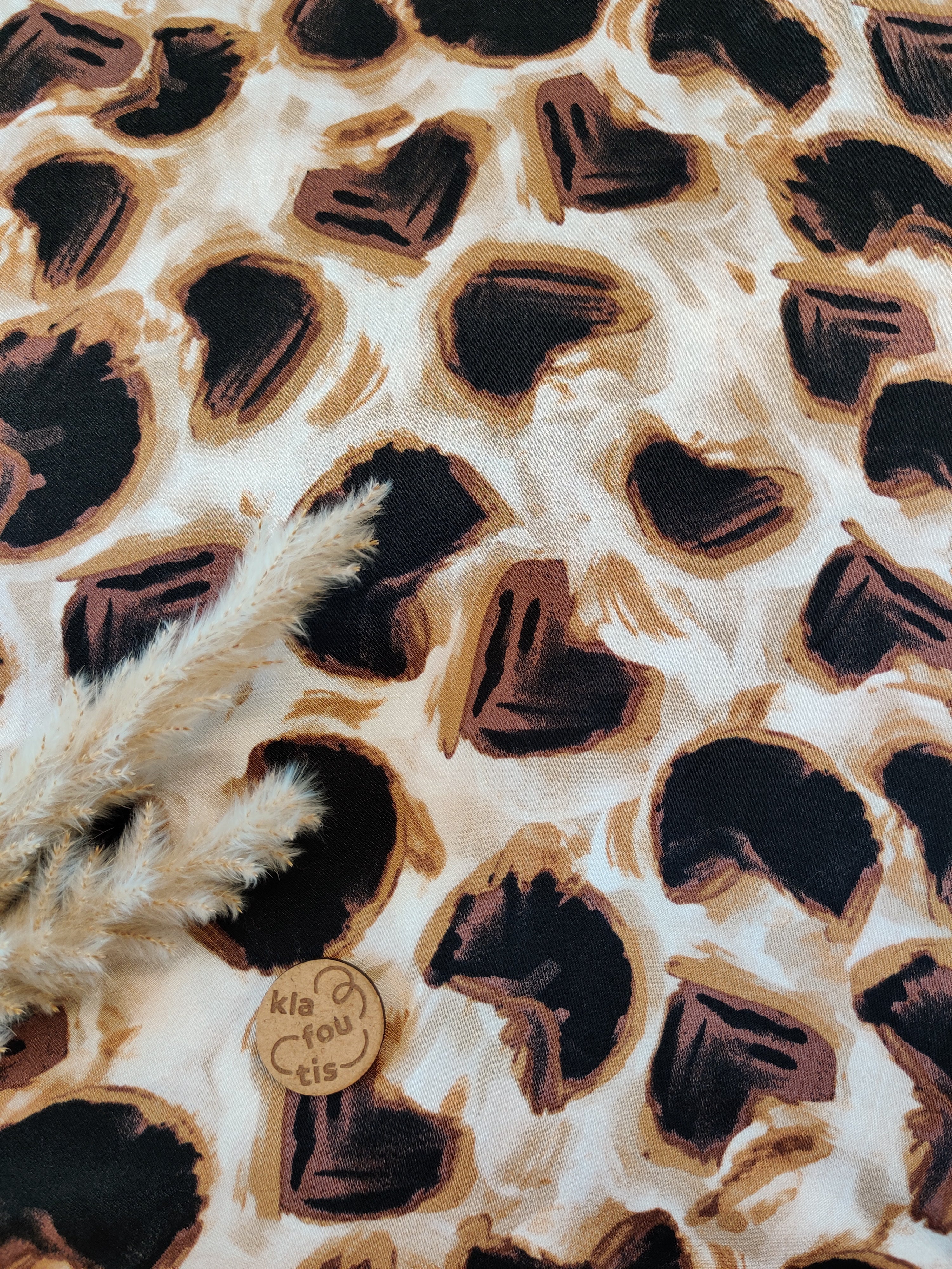 Satin de viscose sable - Nuances d’ombre