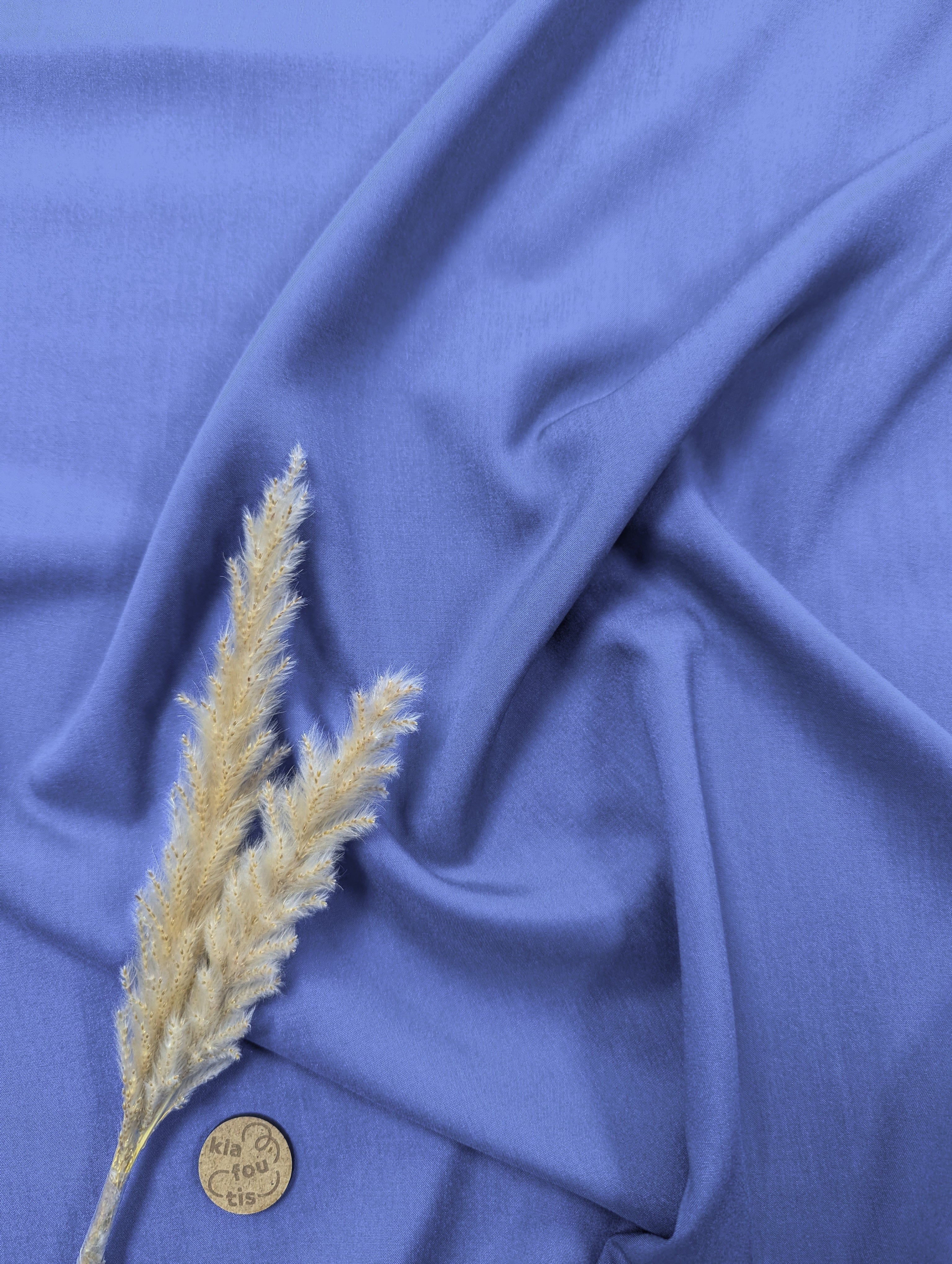 Popeline de viscose - Bleu azur