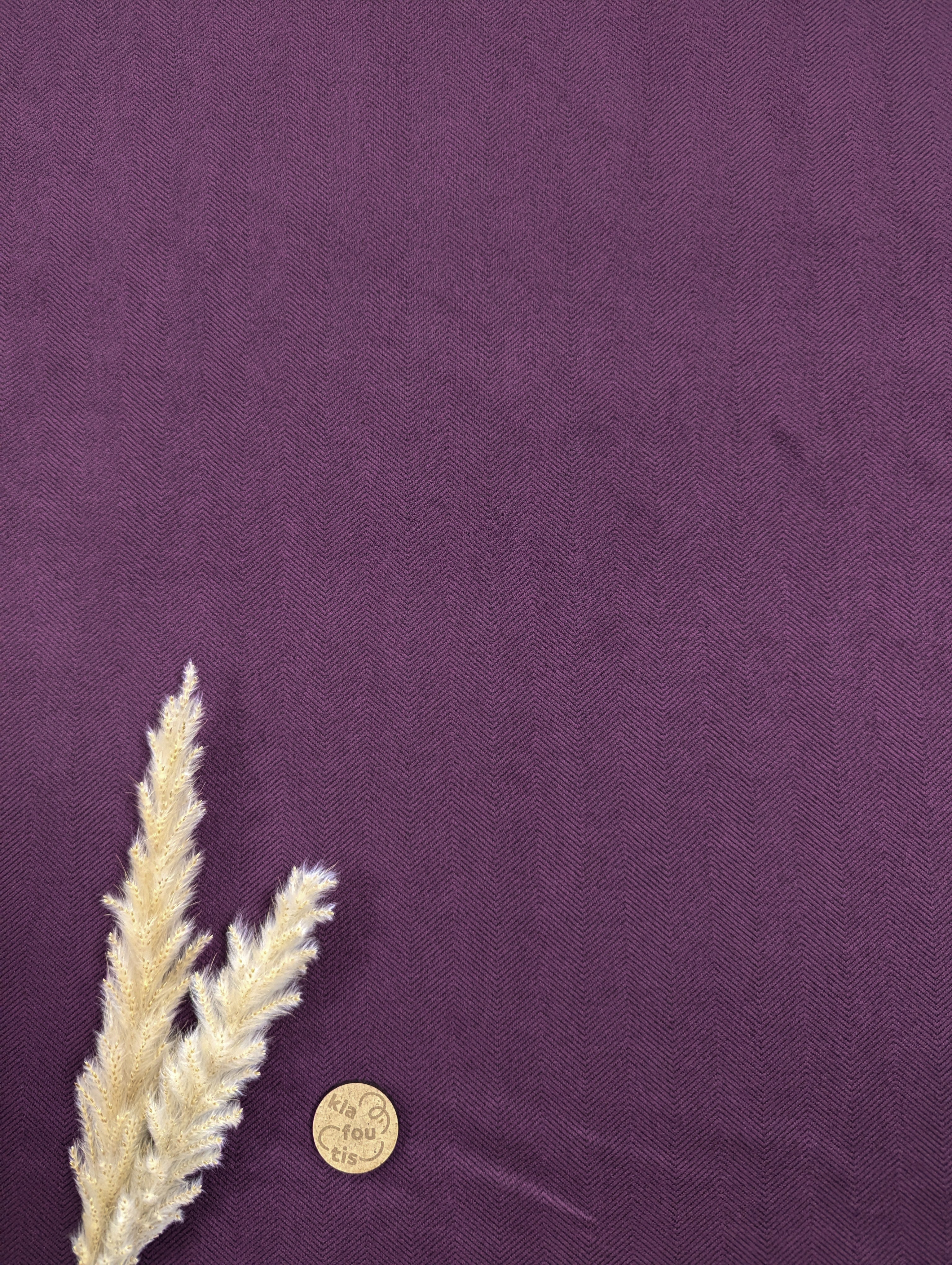 Suédine à chevrons stretch - aubergine
