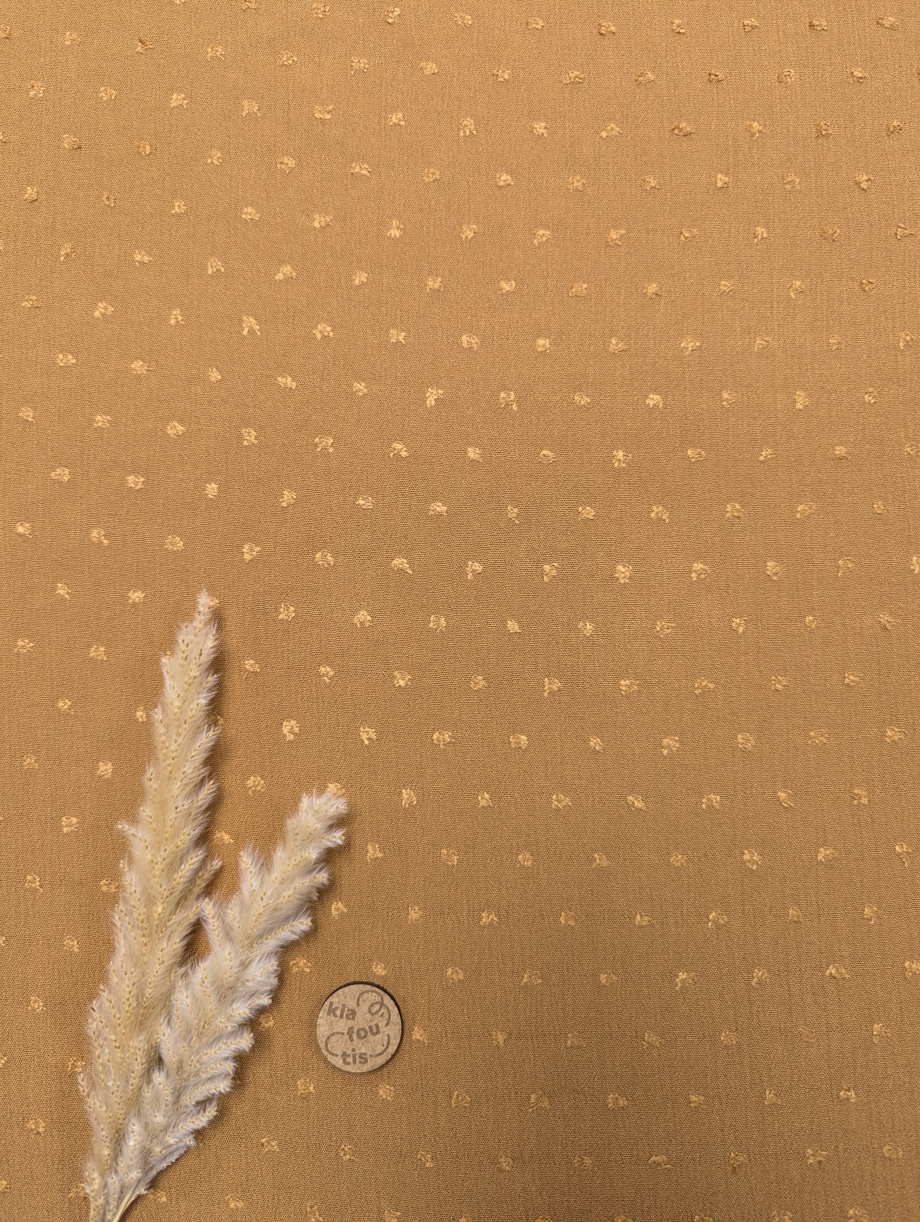 Popeline de viscose crinkle - tobacco