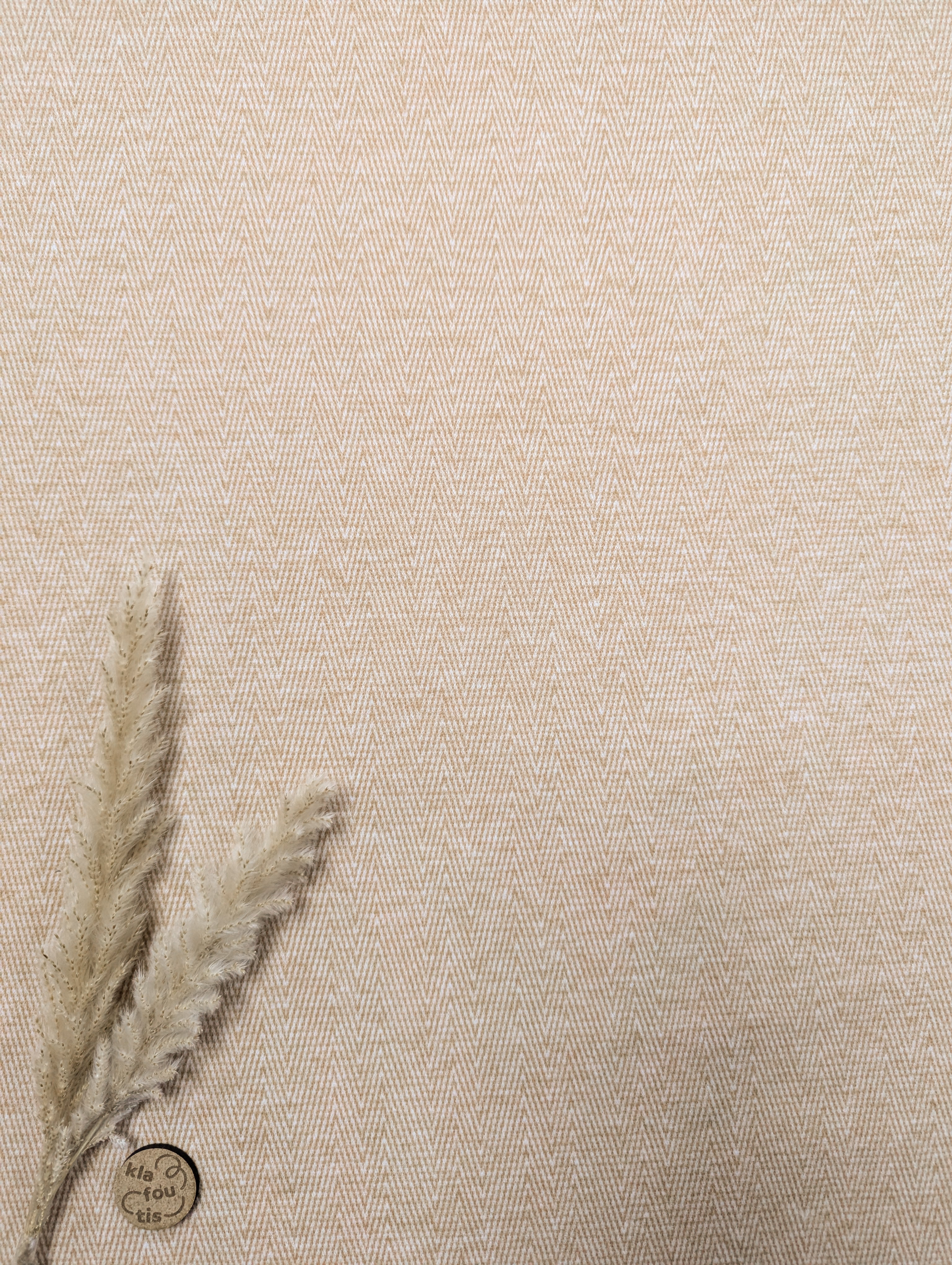 Tricot chevron doublé fourrure - Beige