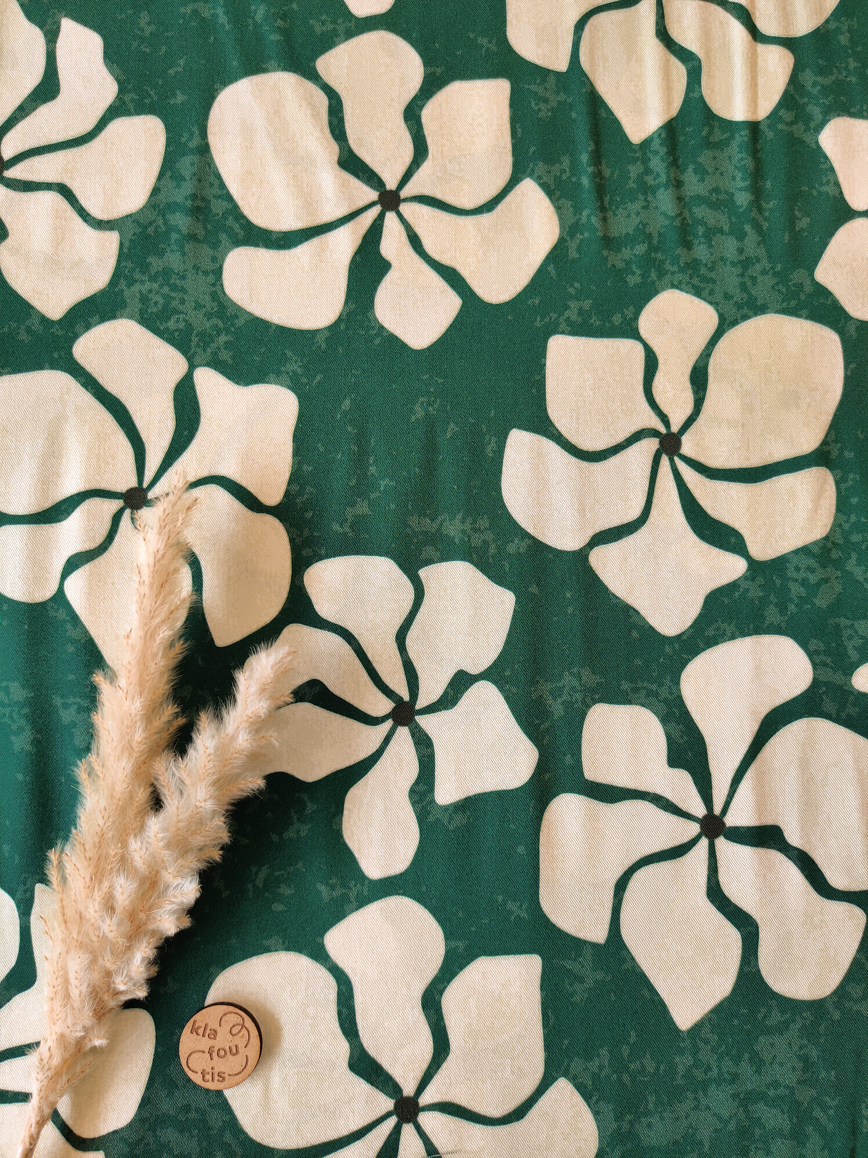 Twill de viscose - Floraison minérale