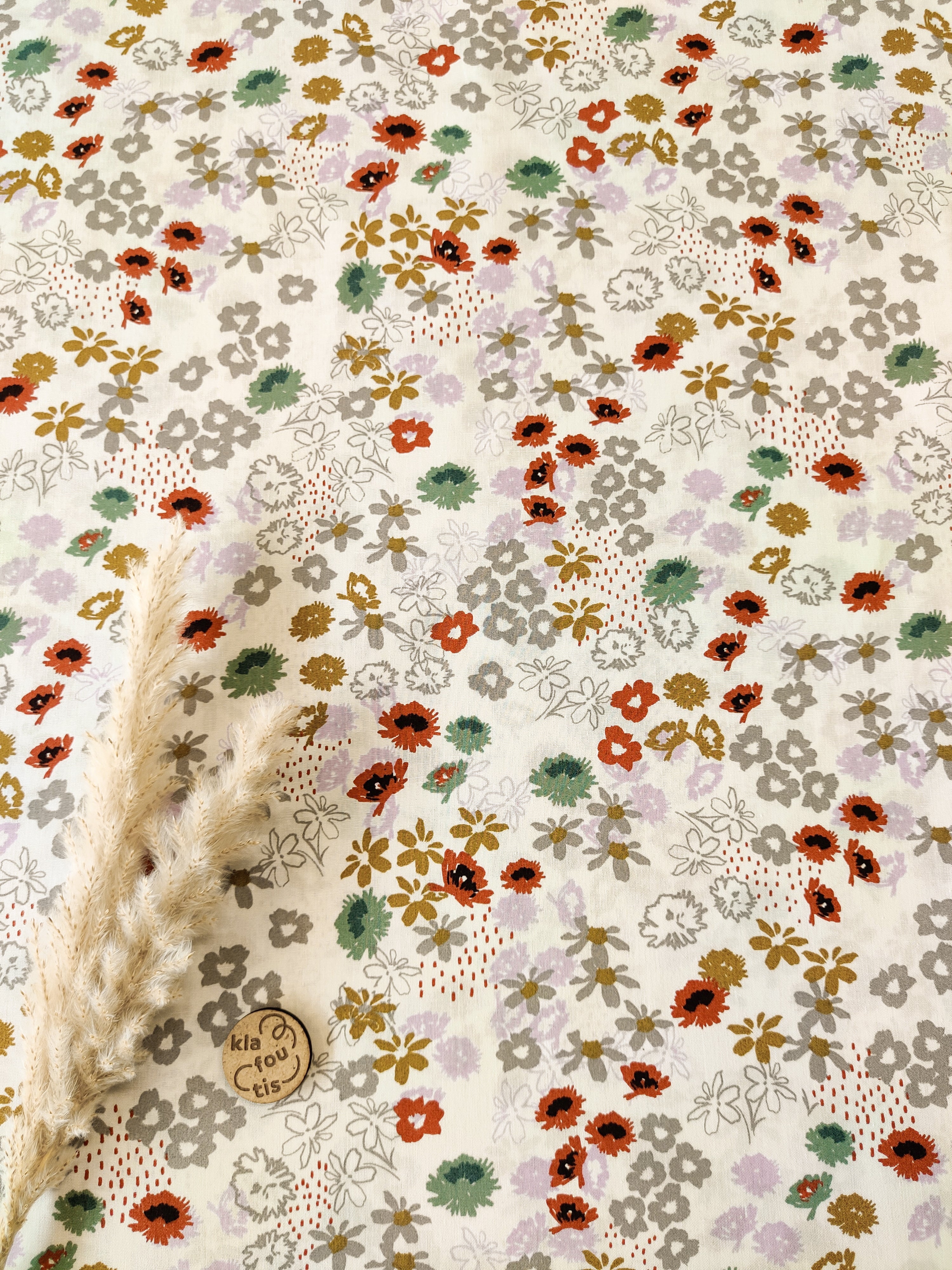 Popeline de Coton blanche - Ballet champêtre