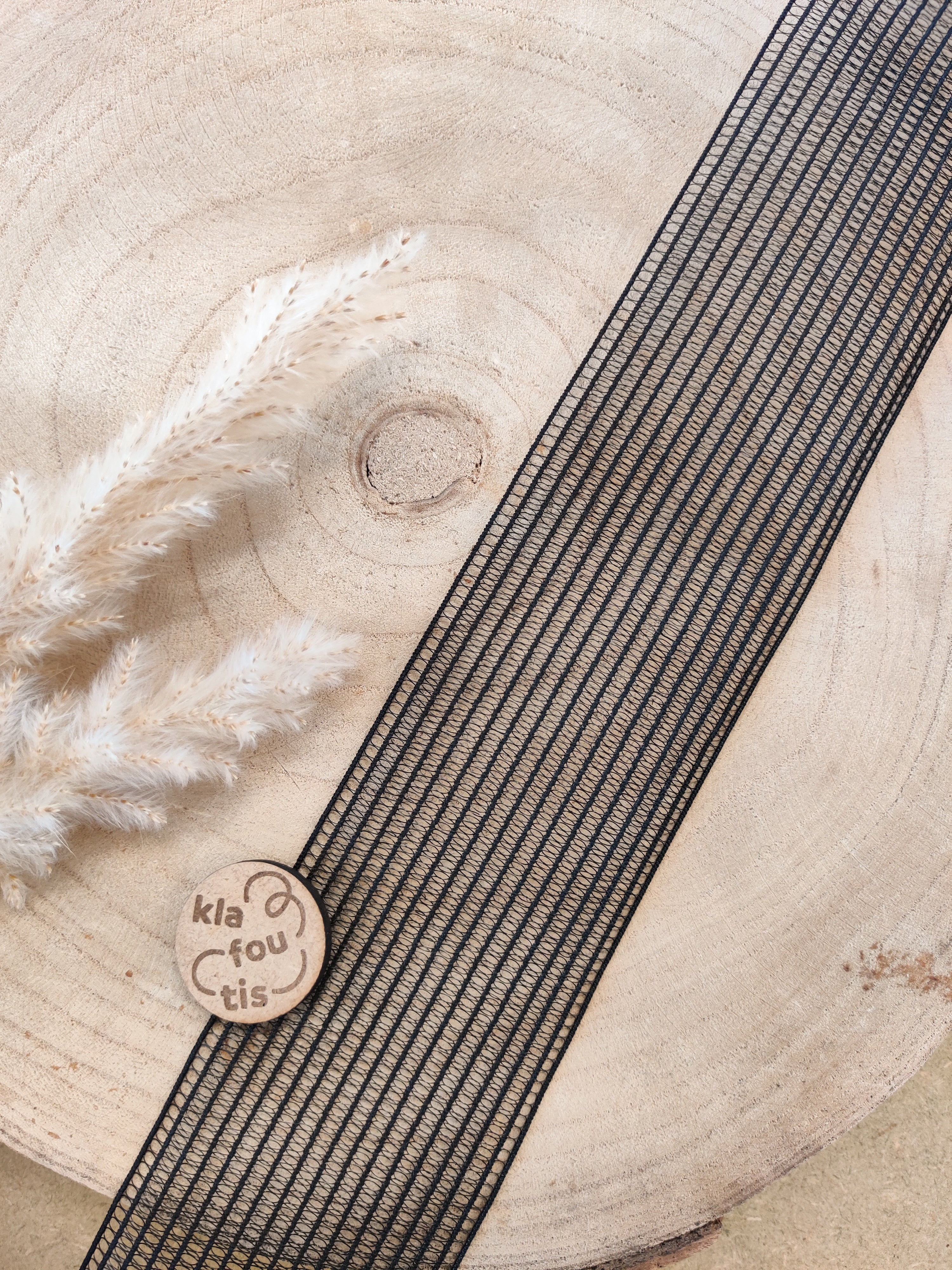 Ruban élastique pour smocks blanc ou noir 50mm