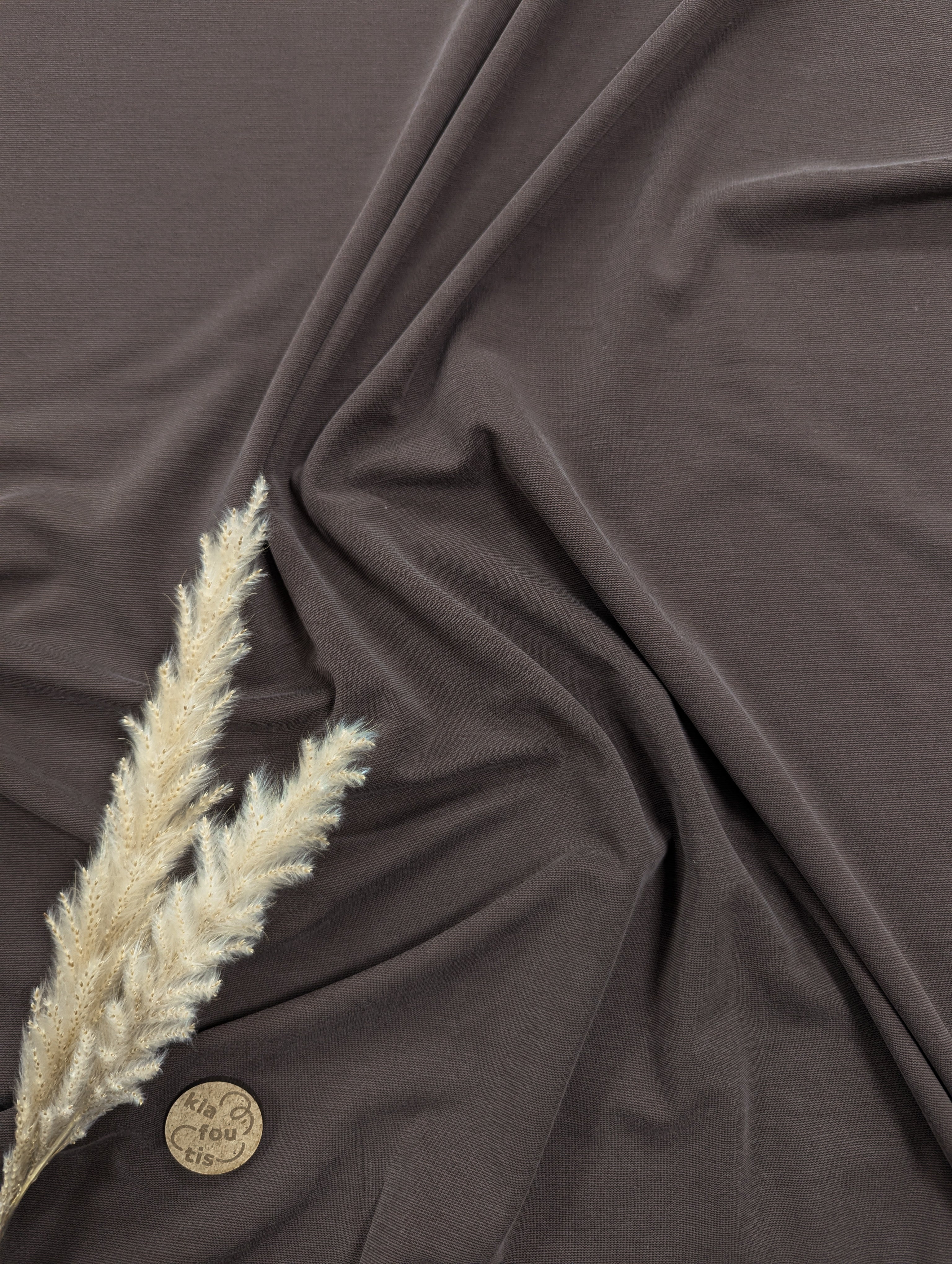 Jersey interlock de viscose - chocolat