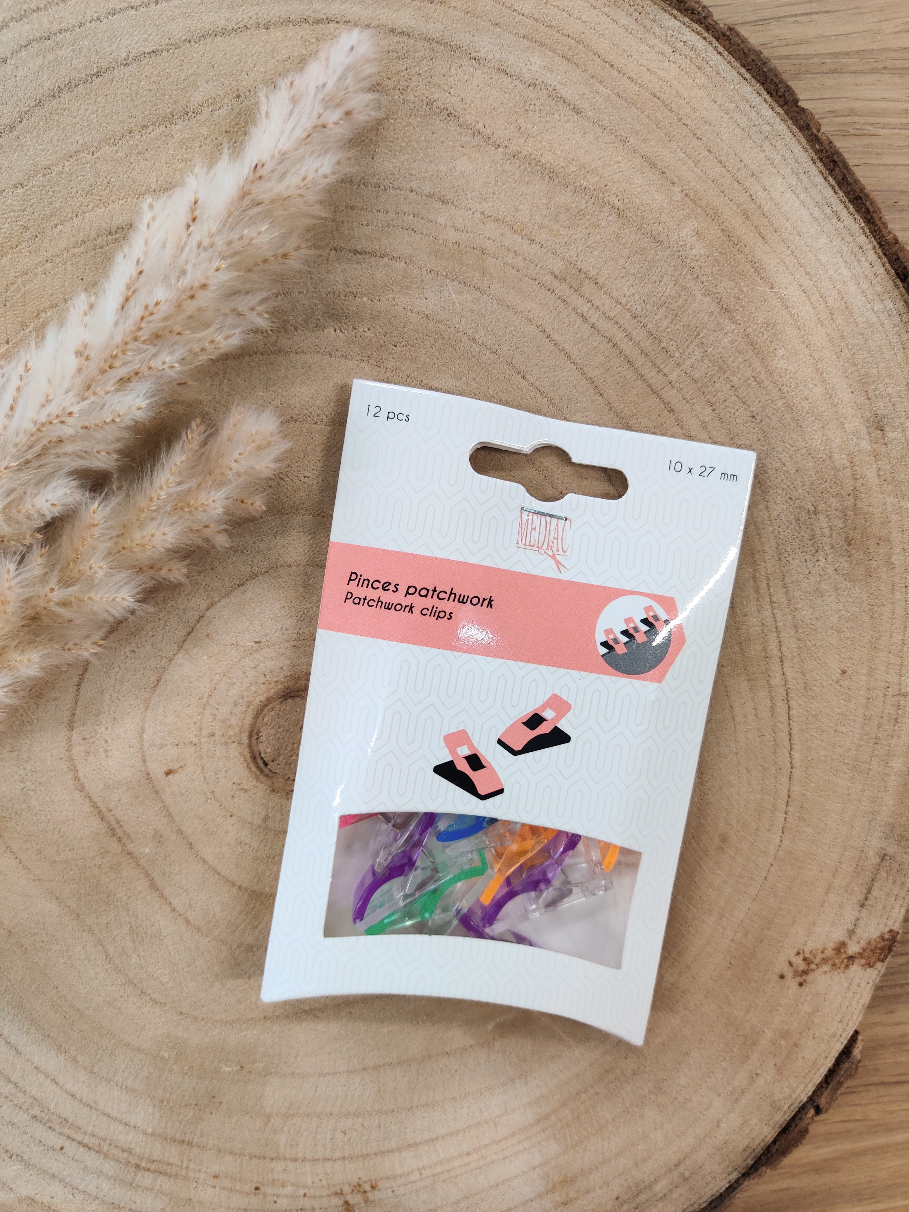 Pinces colorées - 12 clips