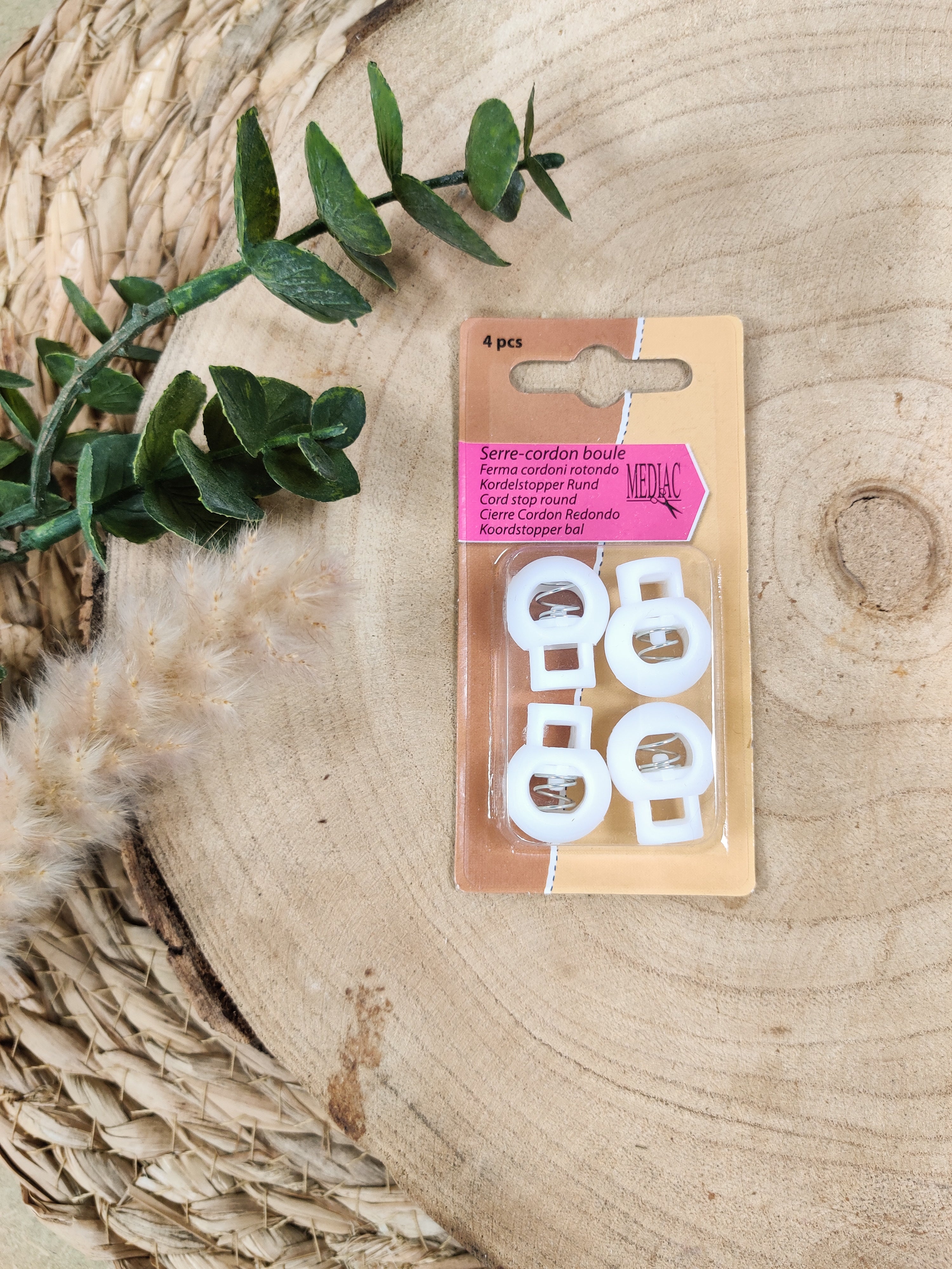 Stop-cordon simple 4pc - plusieurs couleurs