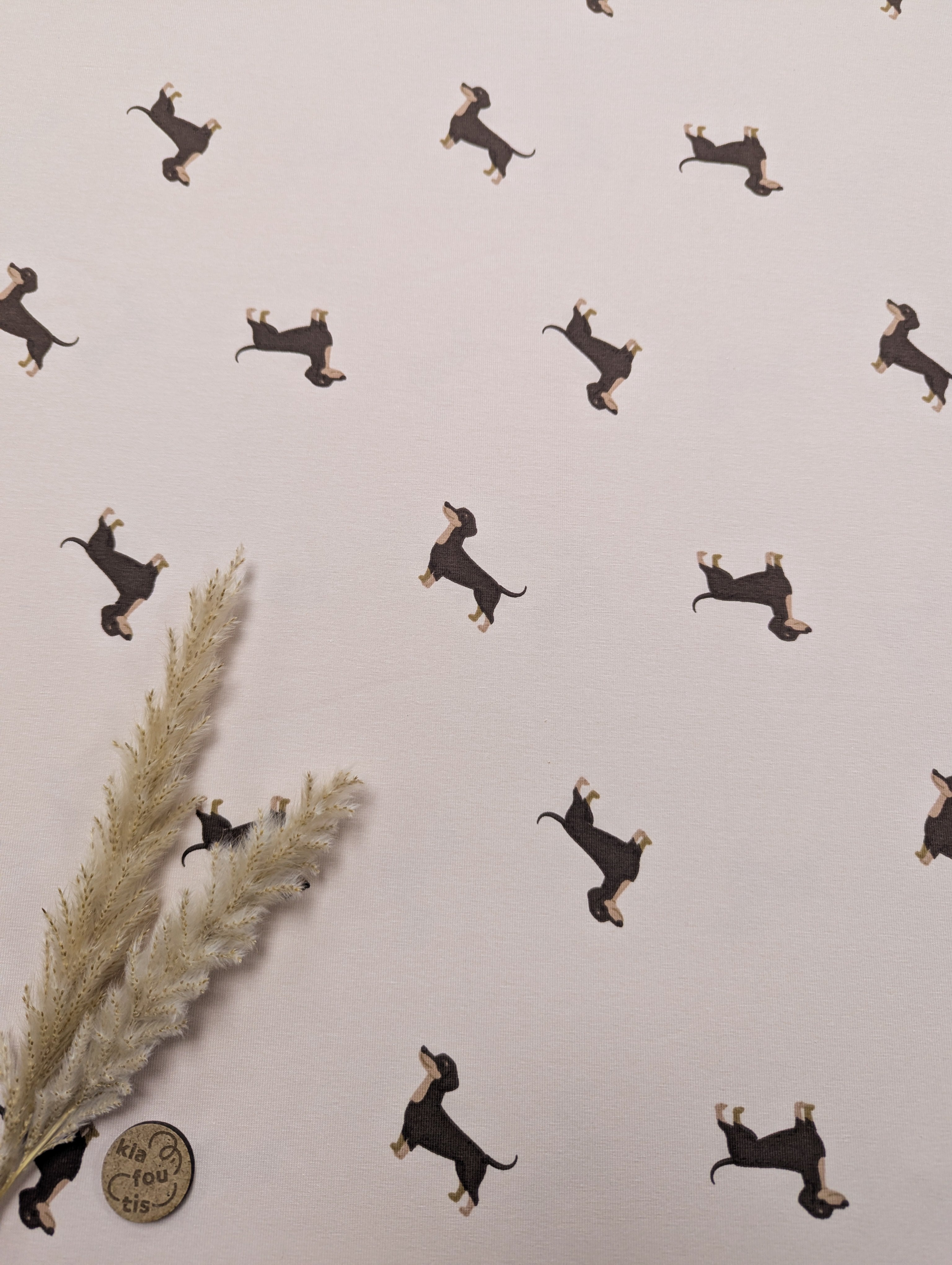 Jersey de coton sable - Petits Teckels