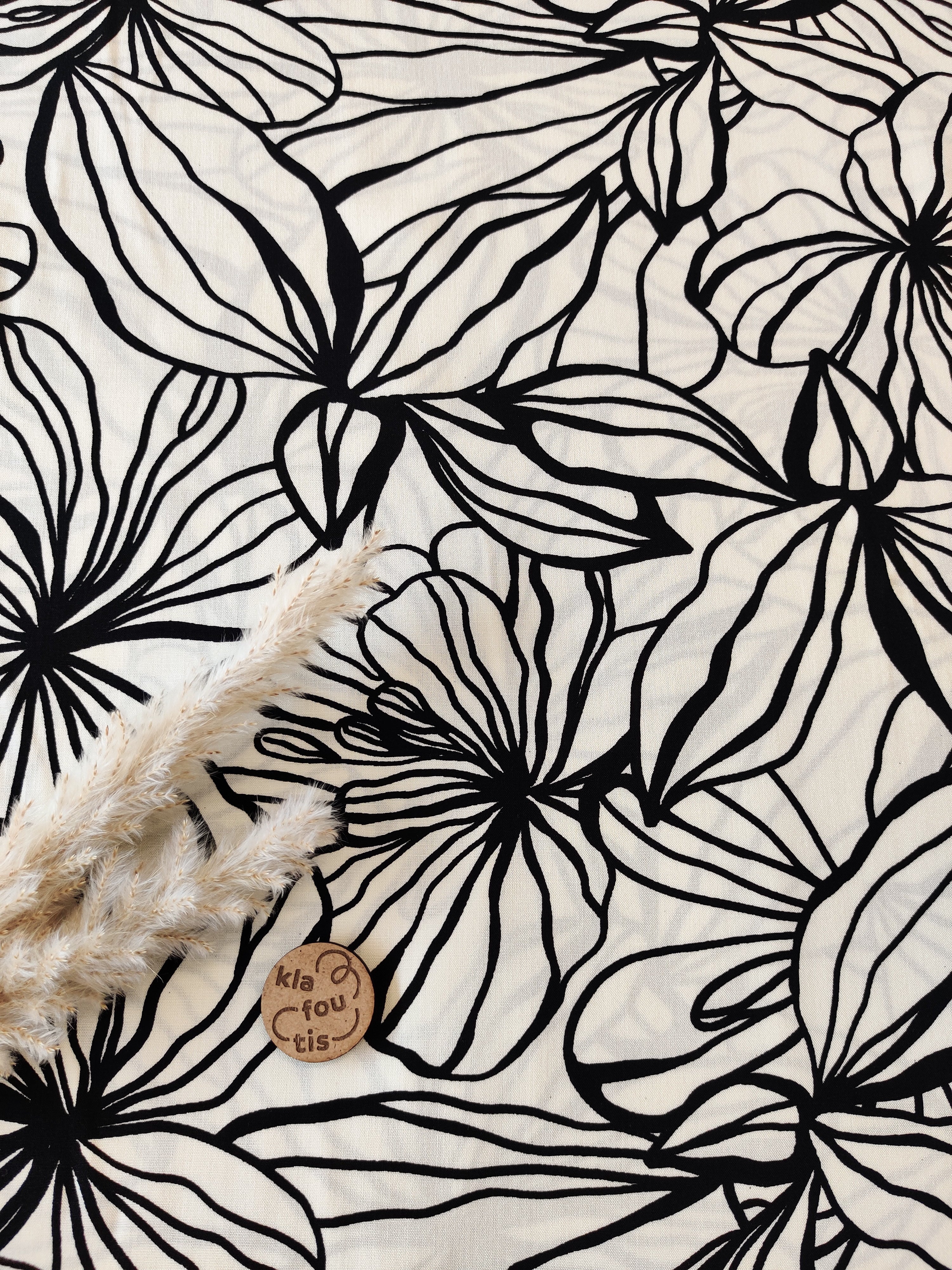 Popeline de viscose écrue - Éclat de contours