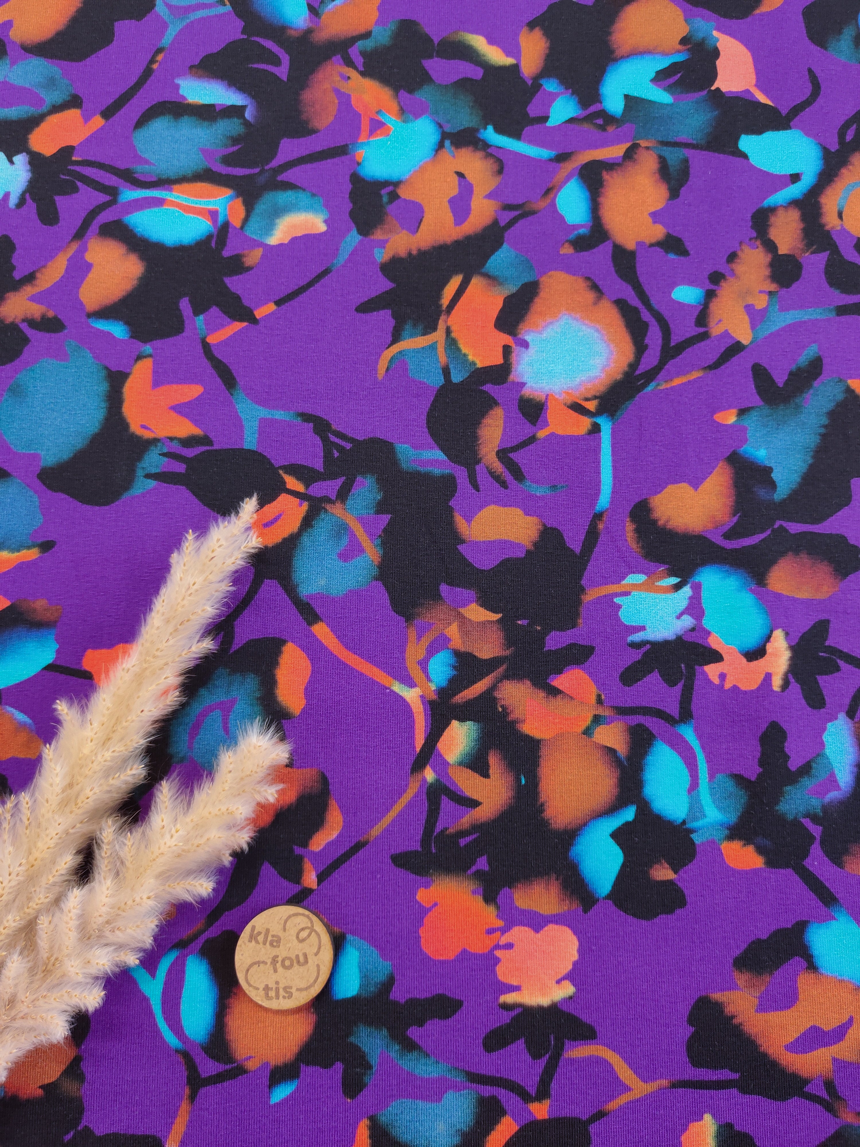 Jersey de coton - Jardin en feu