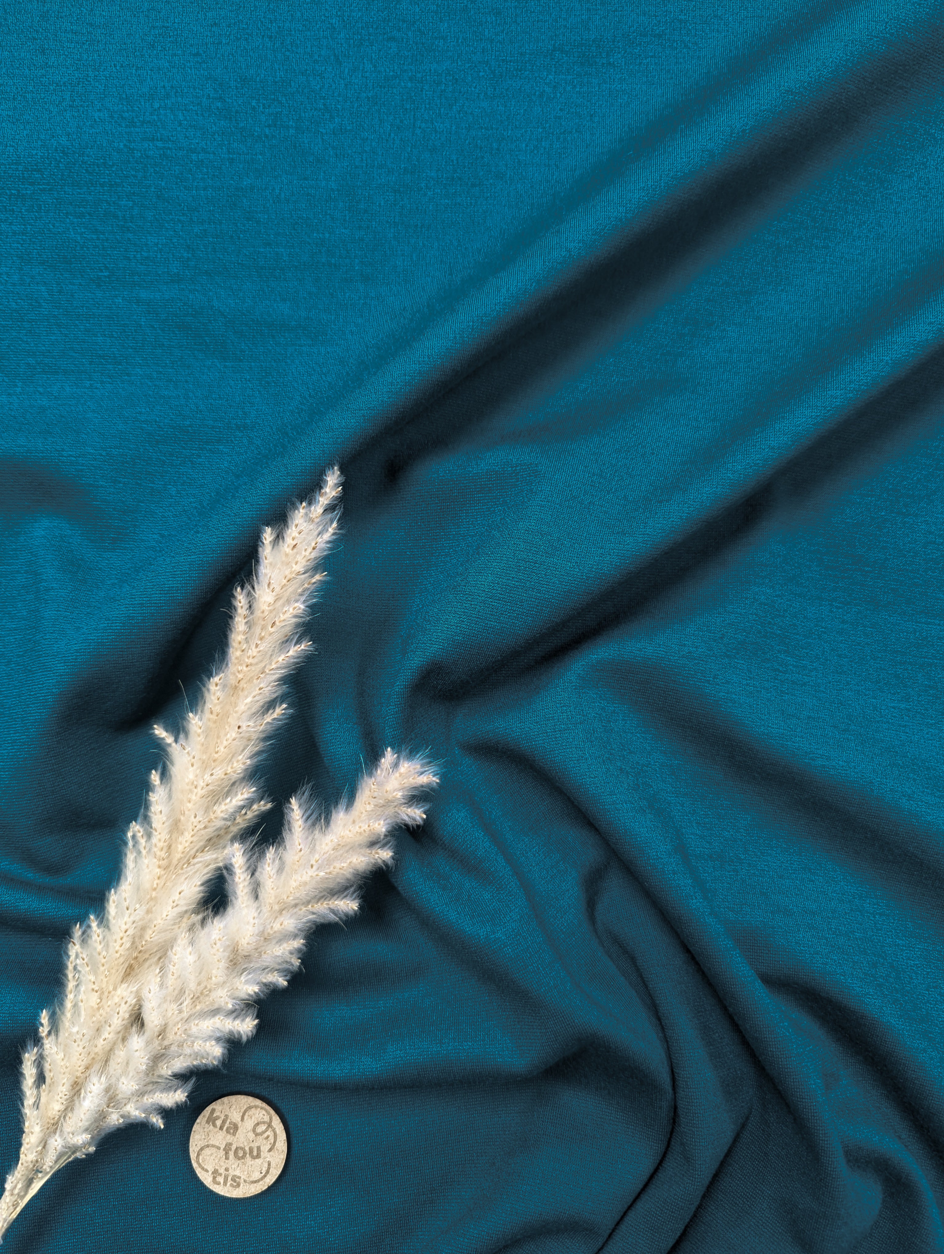 Jersey milano - bleu vert canard