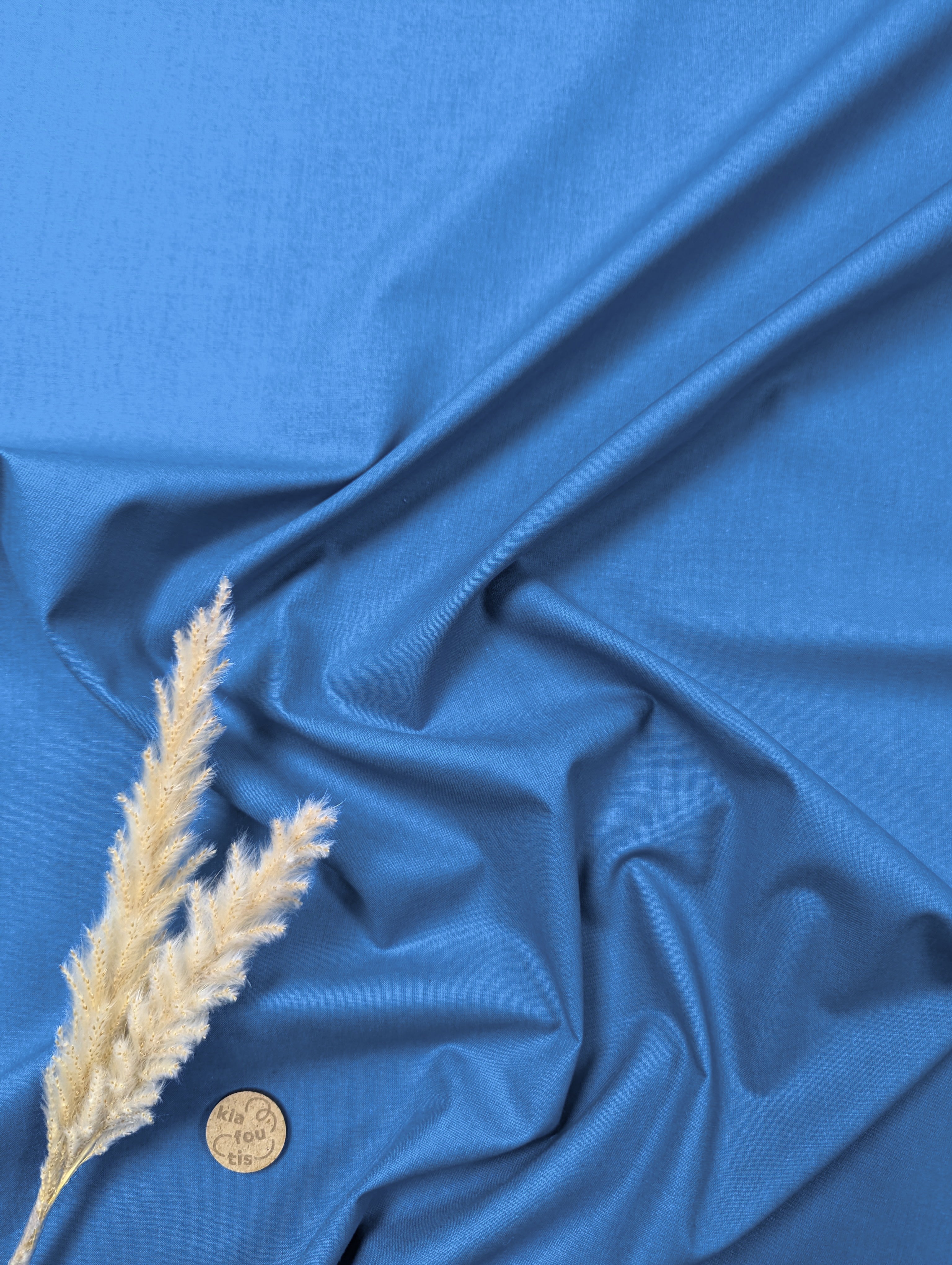 Popeline de Coton - bleu profond