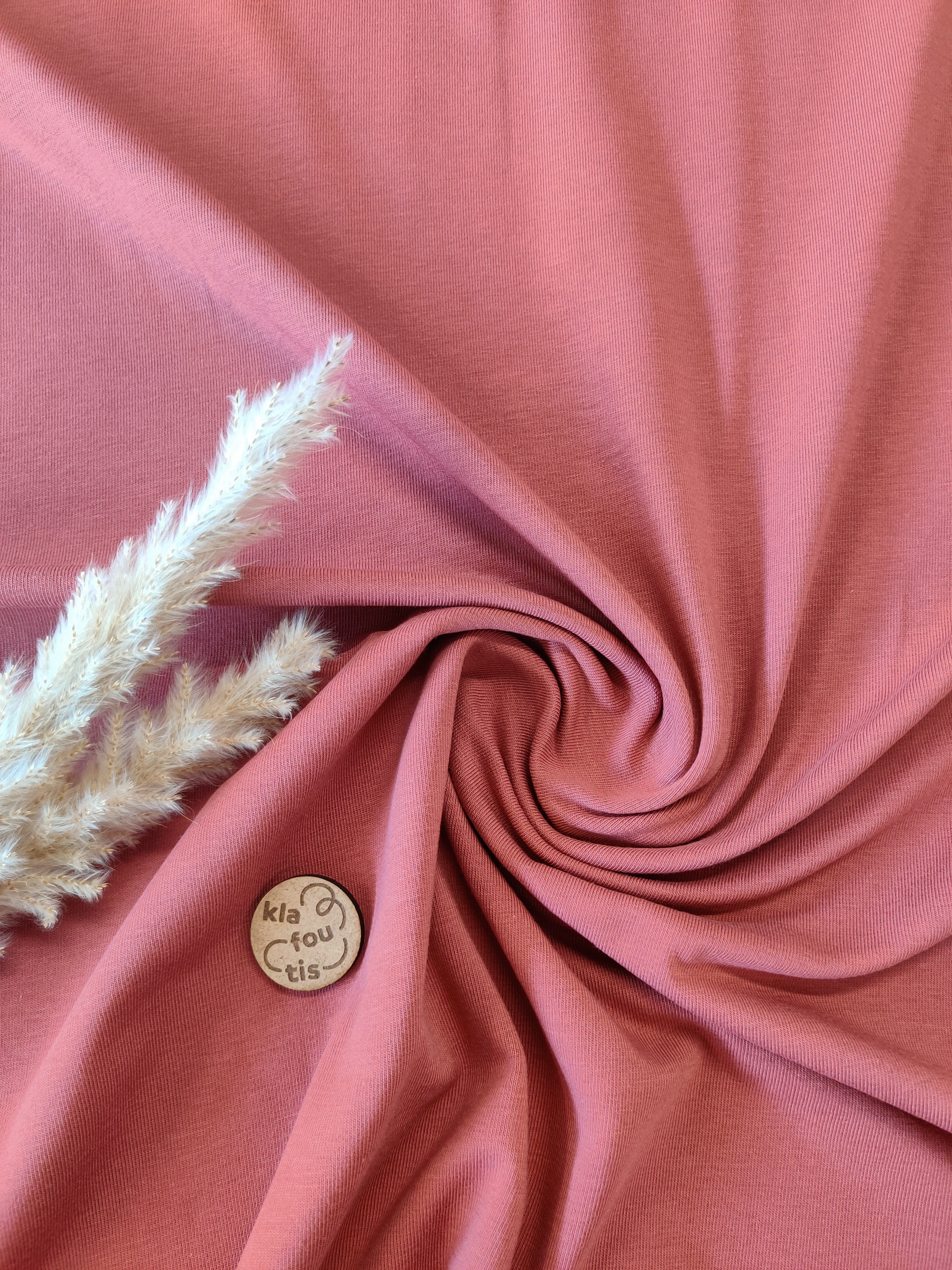 French terry BIO - Terracotta rosé