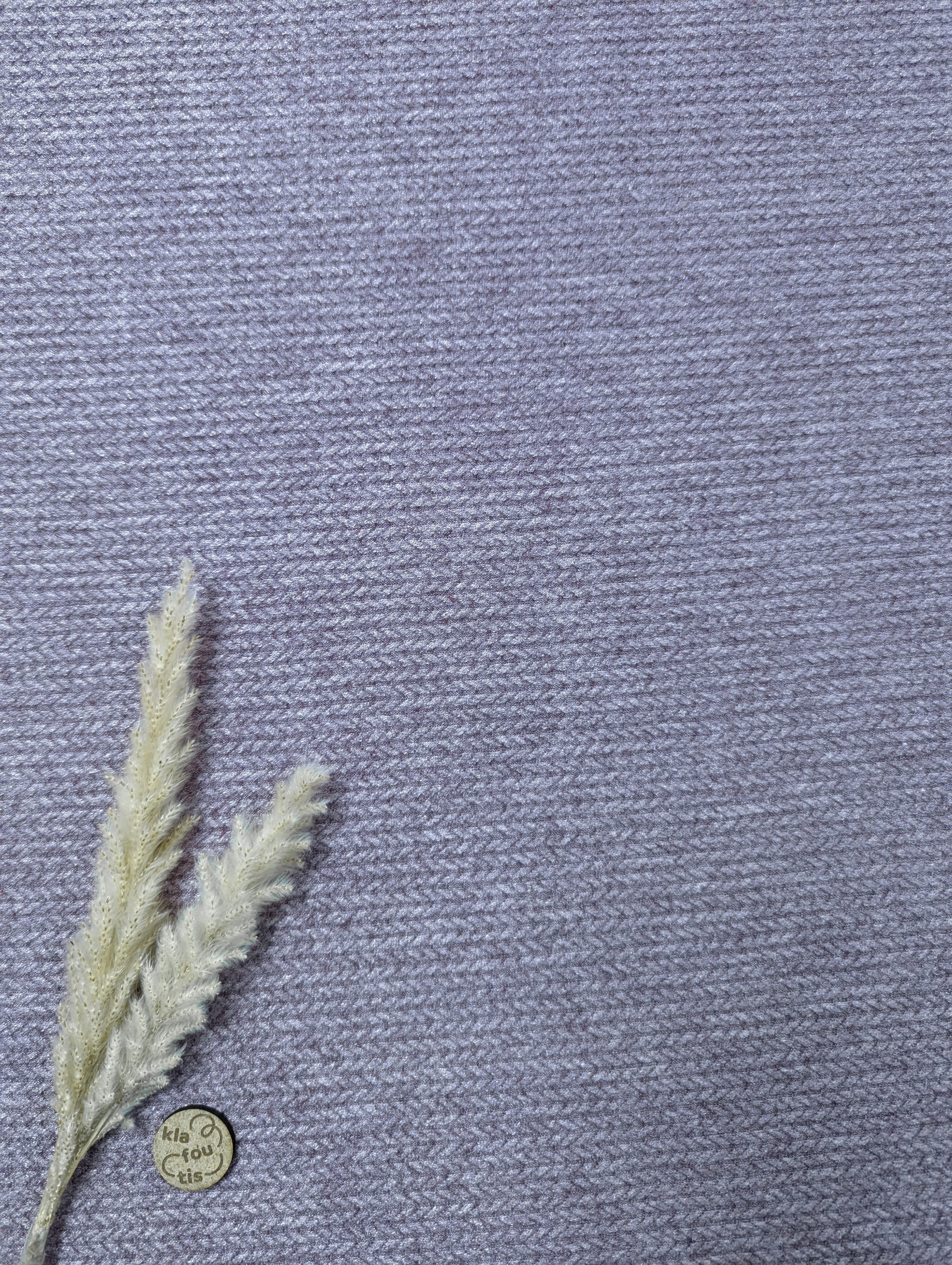 Maille effet tricot torsadé - bleu lavande