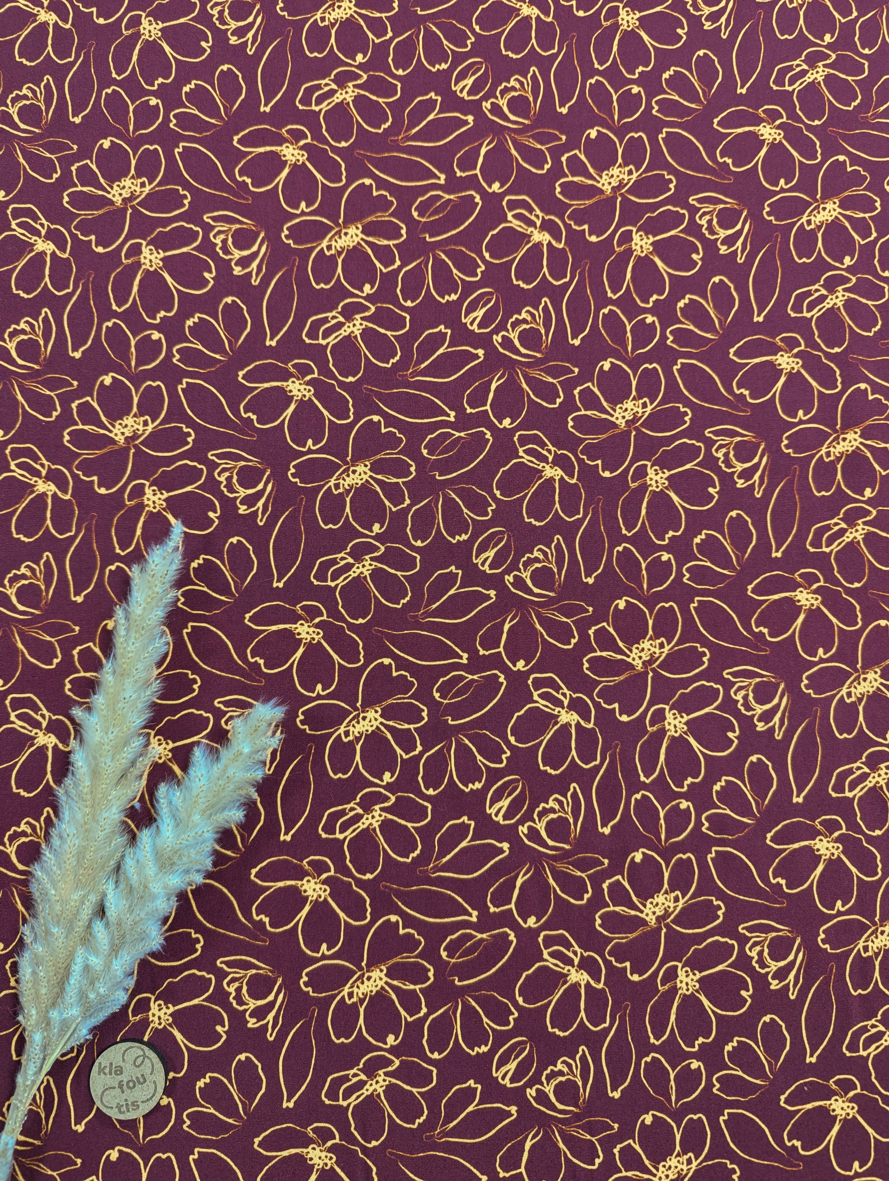 Popeline de viscose bordeaux - finesse