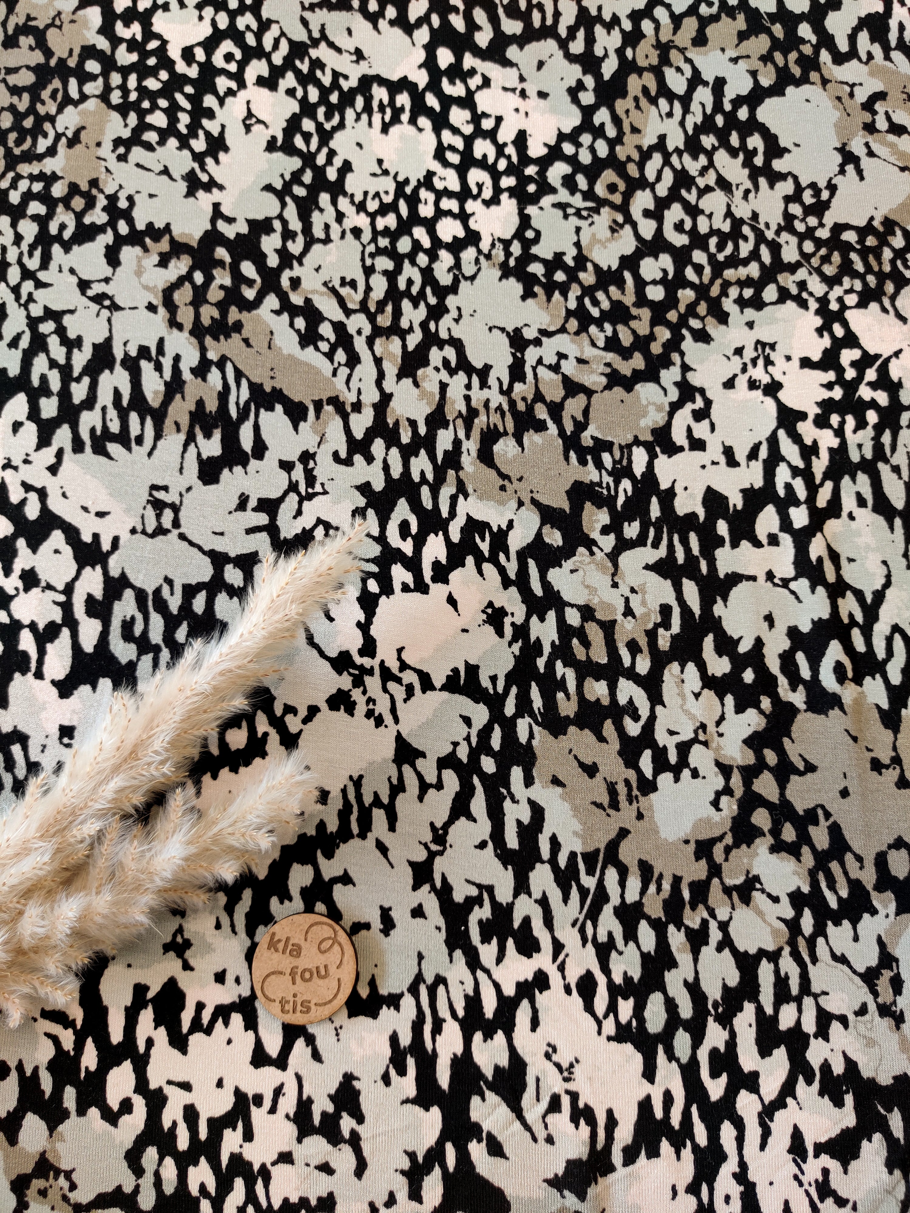 Jersey de viscose - Instinct fauve kaki