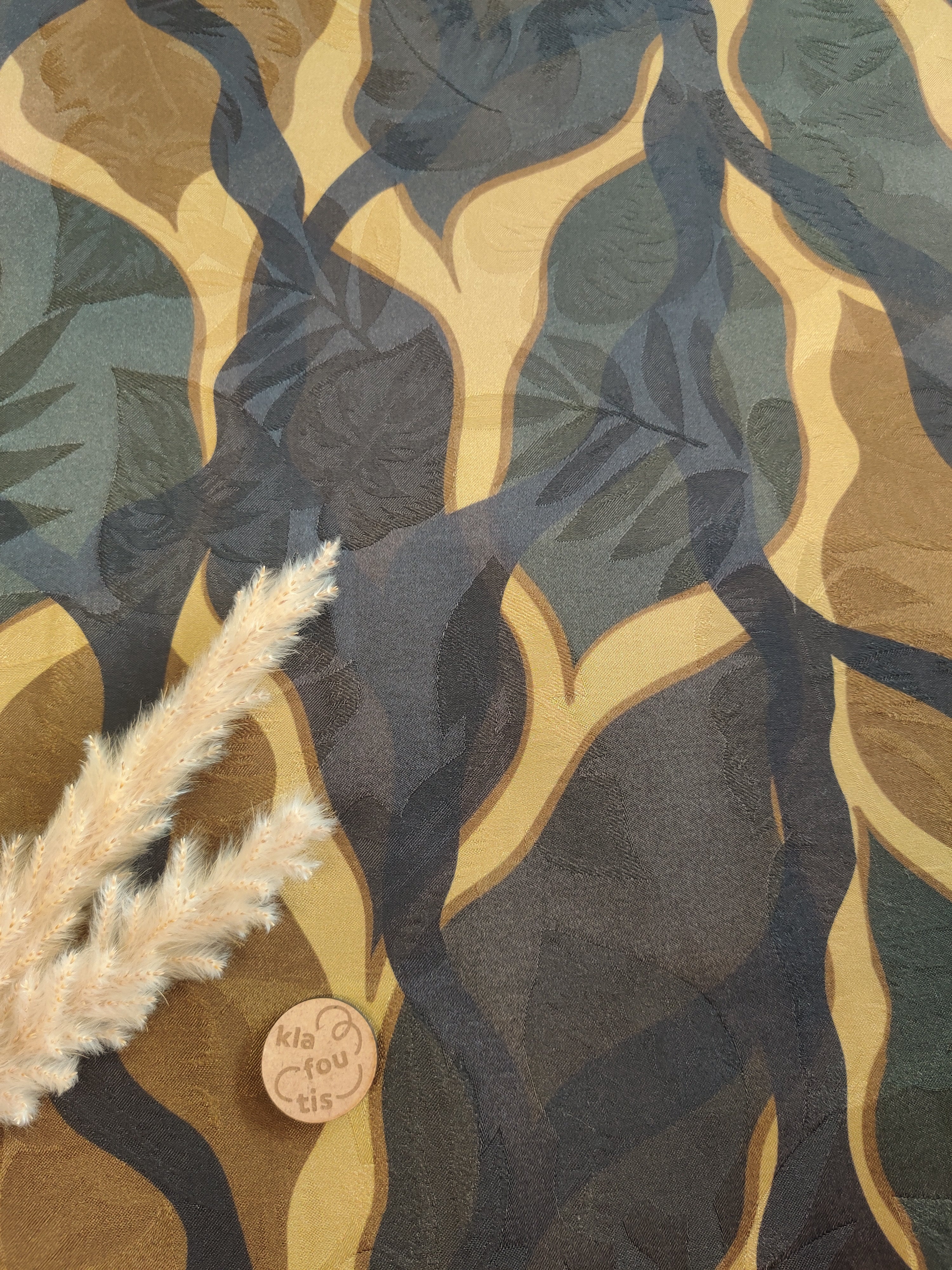 Jacquard de viscose - Ombre fauve