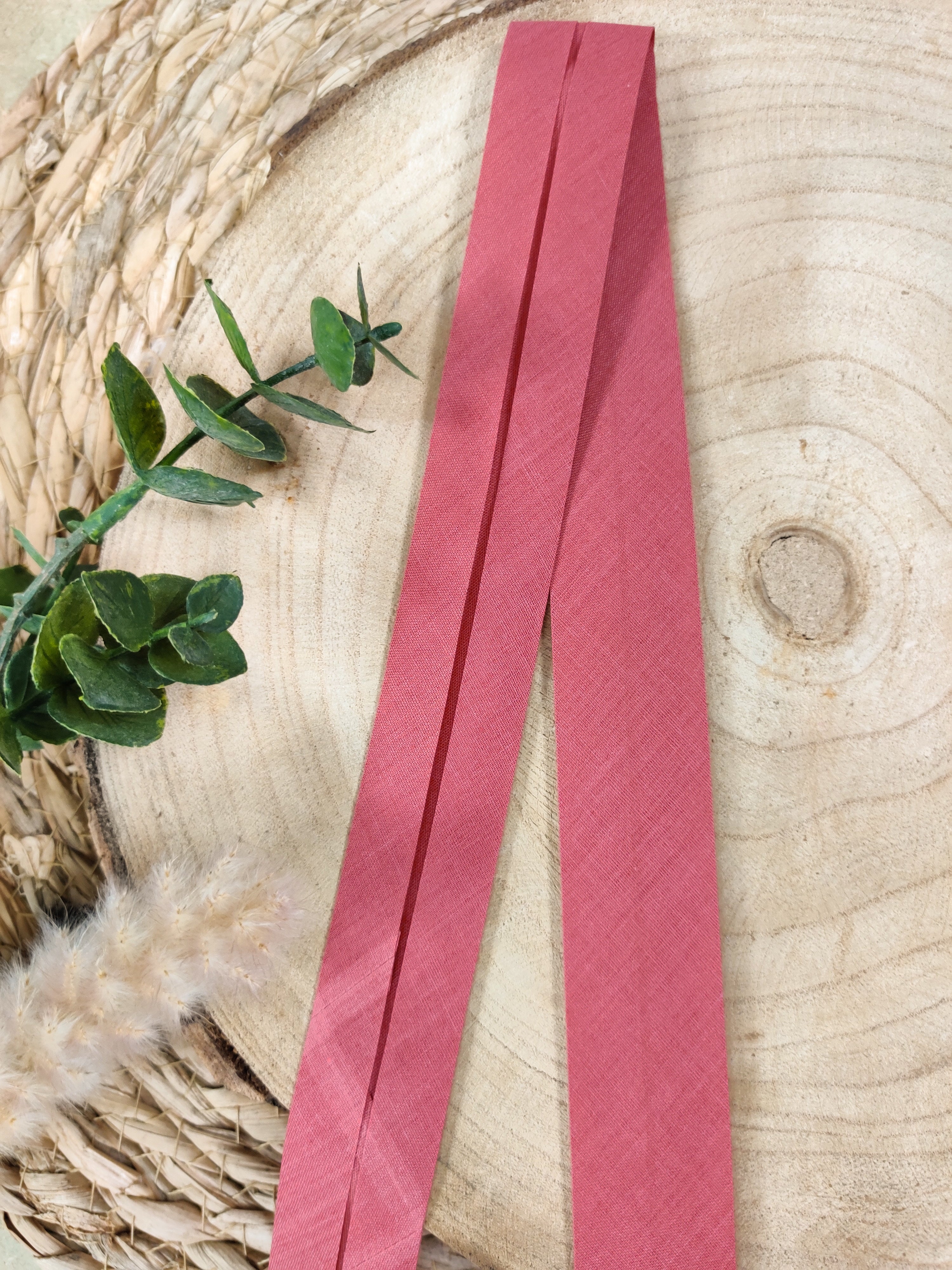 Biais pré-plié 27 mm - Terracotta rosé