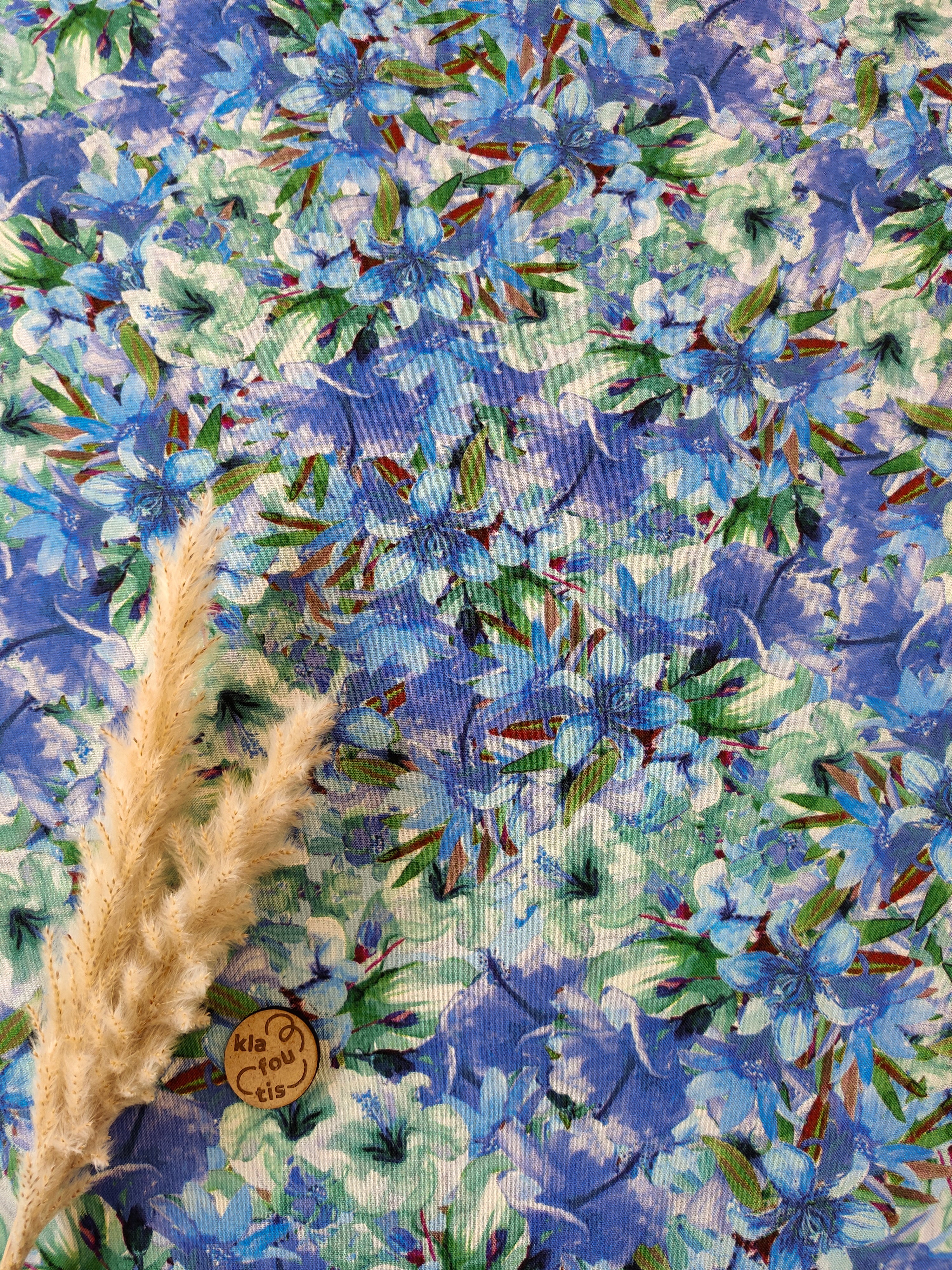 Popeline de viscose - Bleu profond