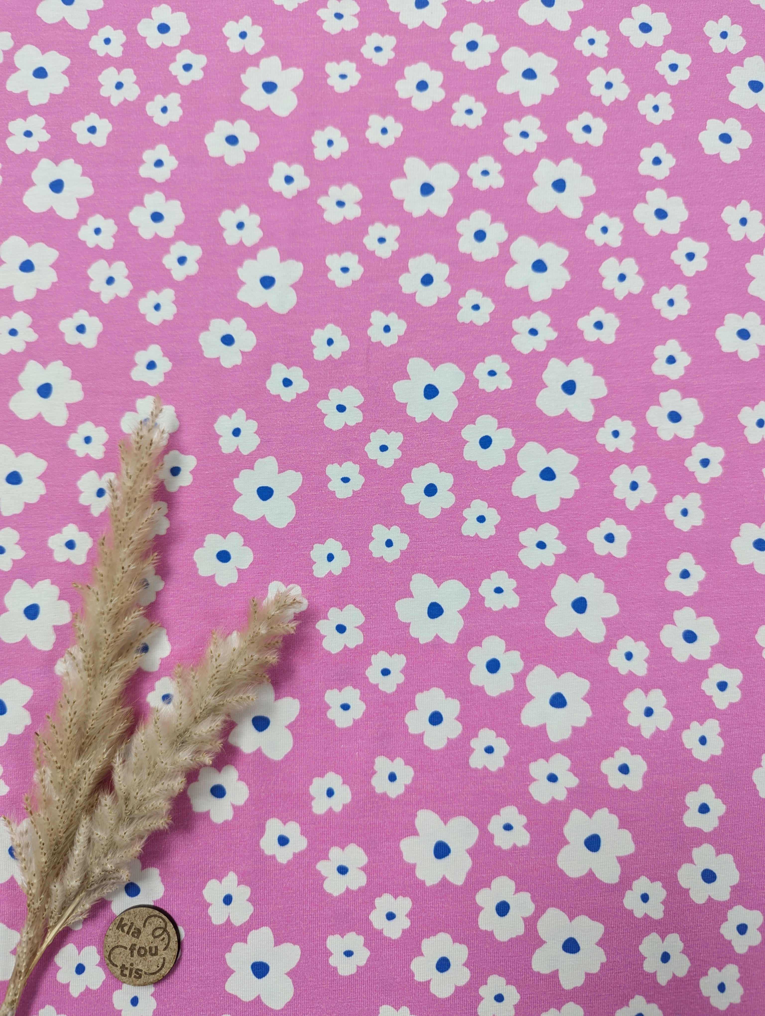 Jersey de coton rose - mignonnerie