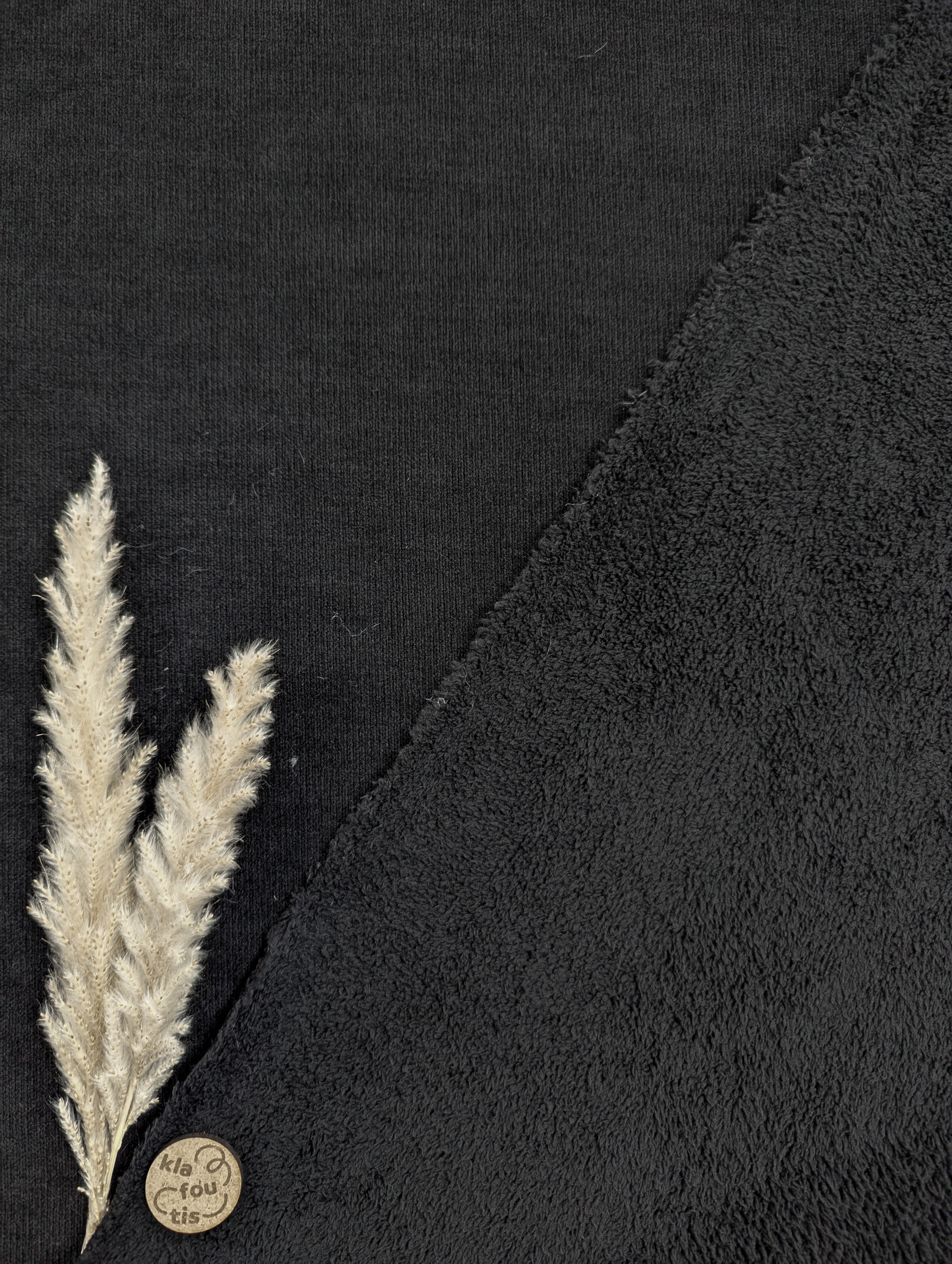 Tricot doublé teddy - noir