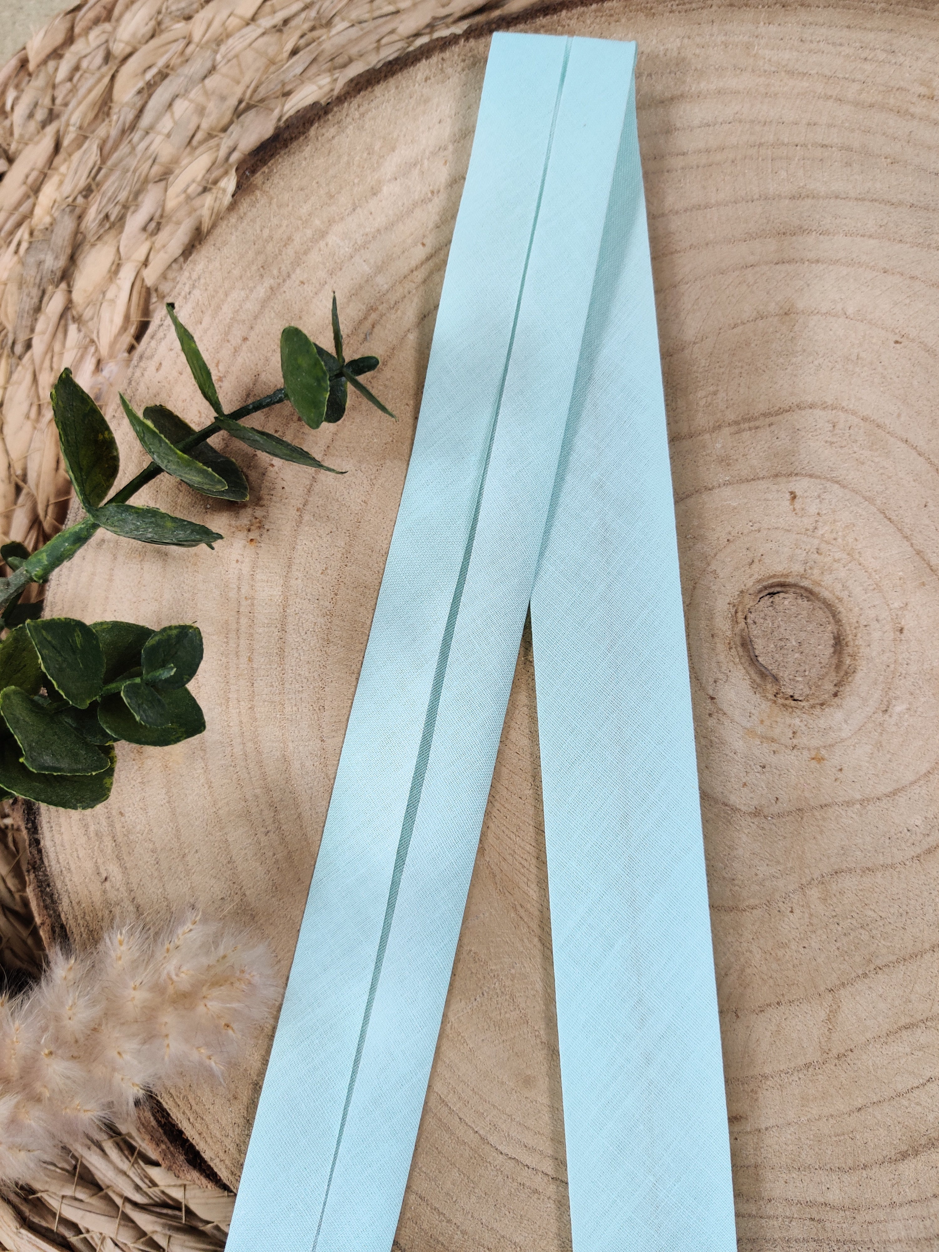 Biais pré-plié 27 mm - Menthe