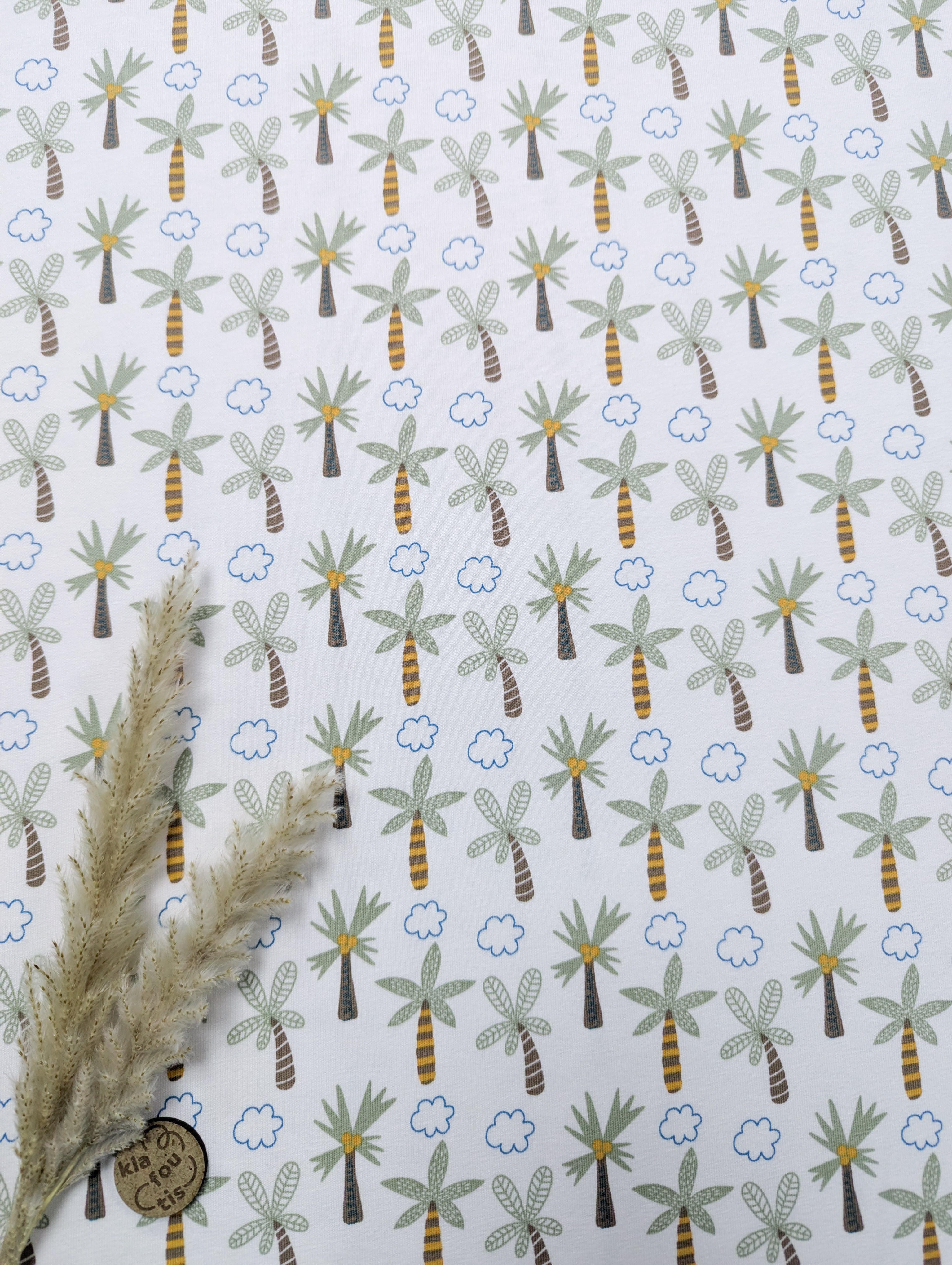 Jersey de coton écru - sous les palmiers