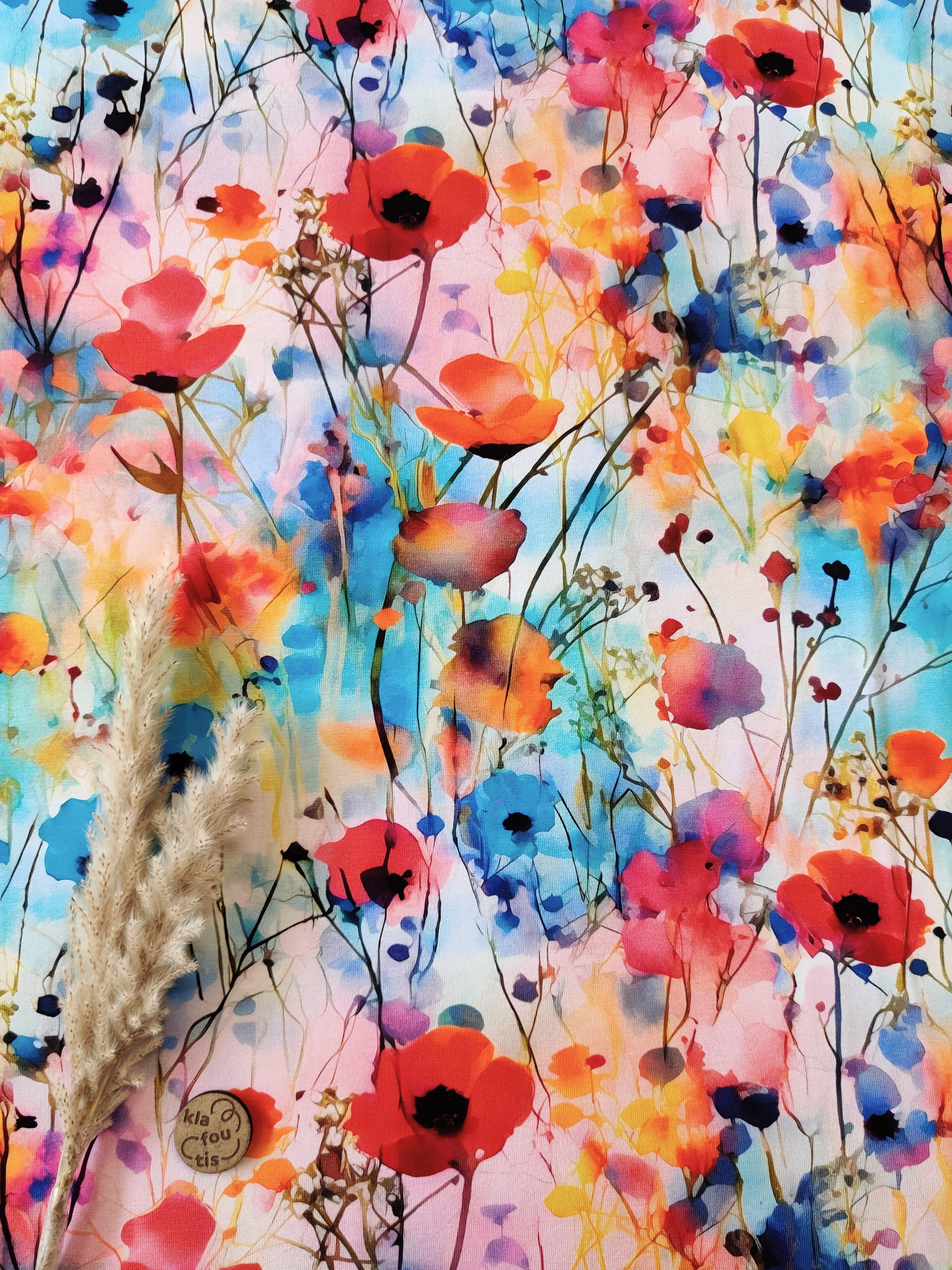 Jersey de coton - Jardin arc-en-ciel