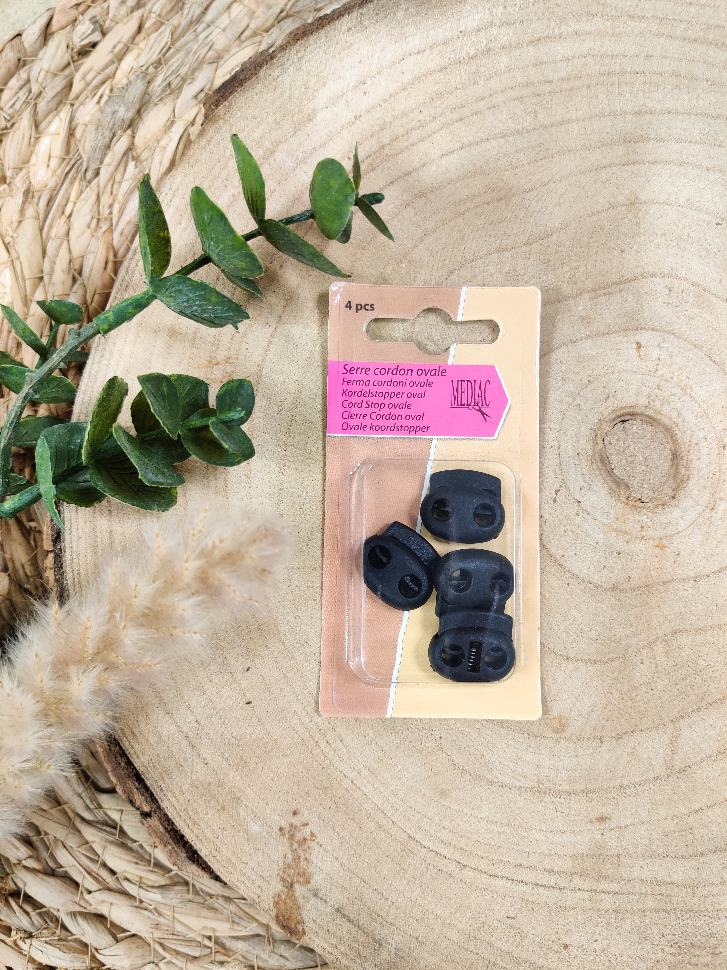 Stop-cordon double 4pc - plusieurs couleurs