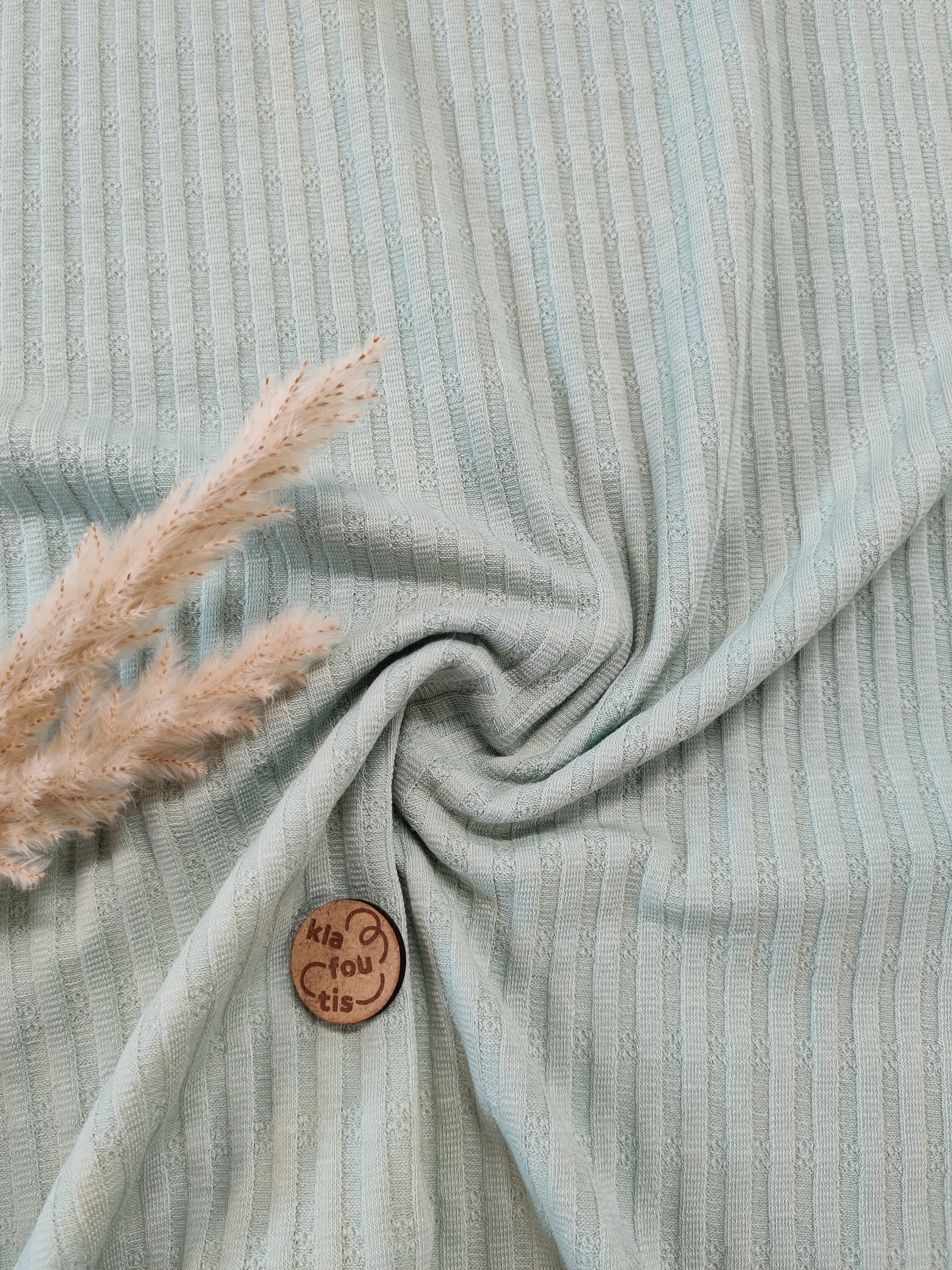 Jersey de coton jacquard - Menthe clair